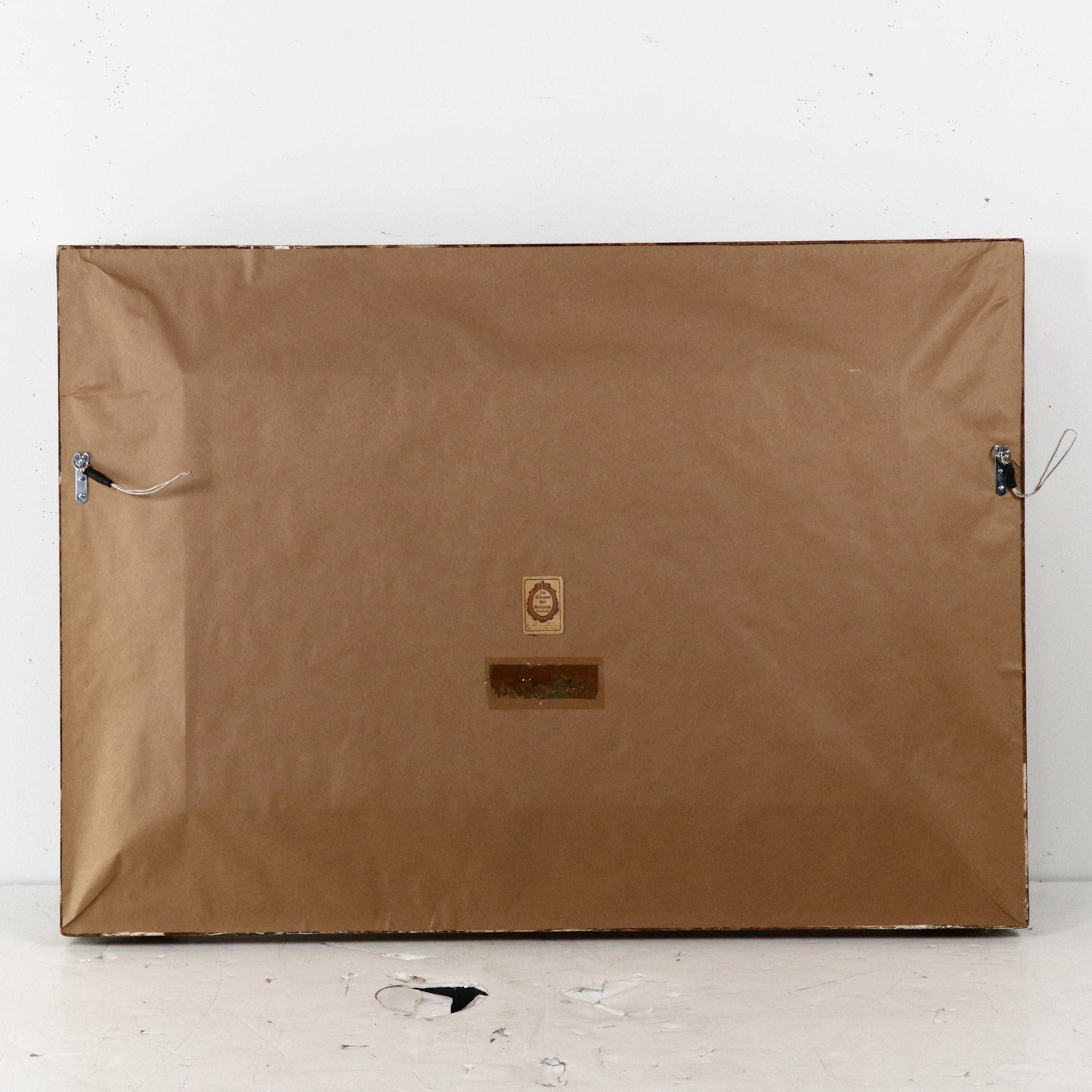 Hans Pinggera Salon Interior Scene Oil Painting, Early to Mid-20th Century