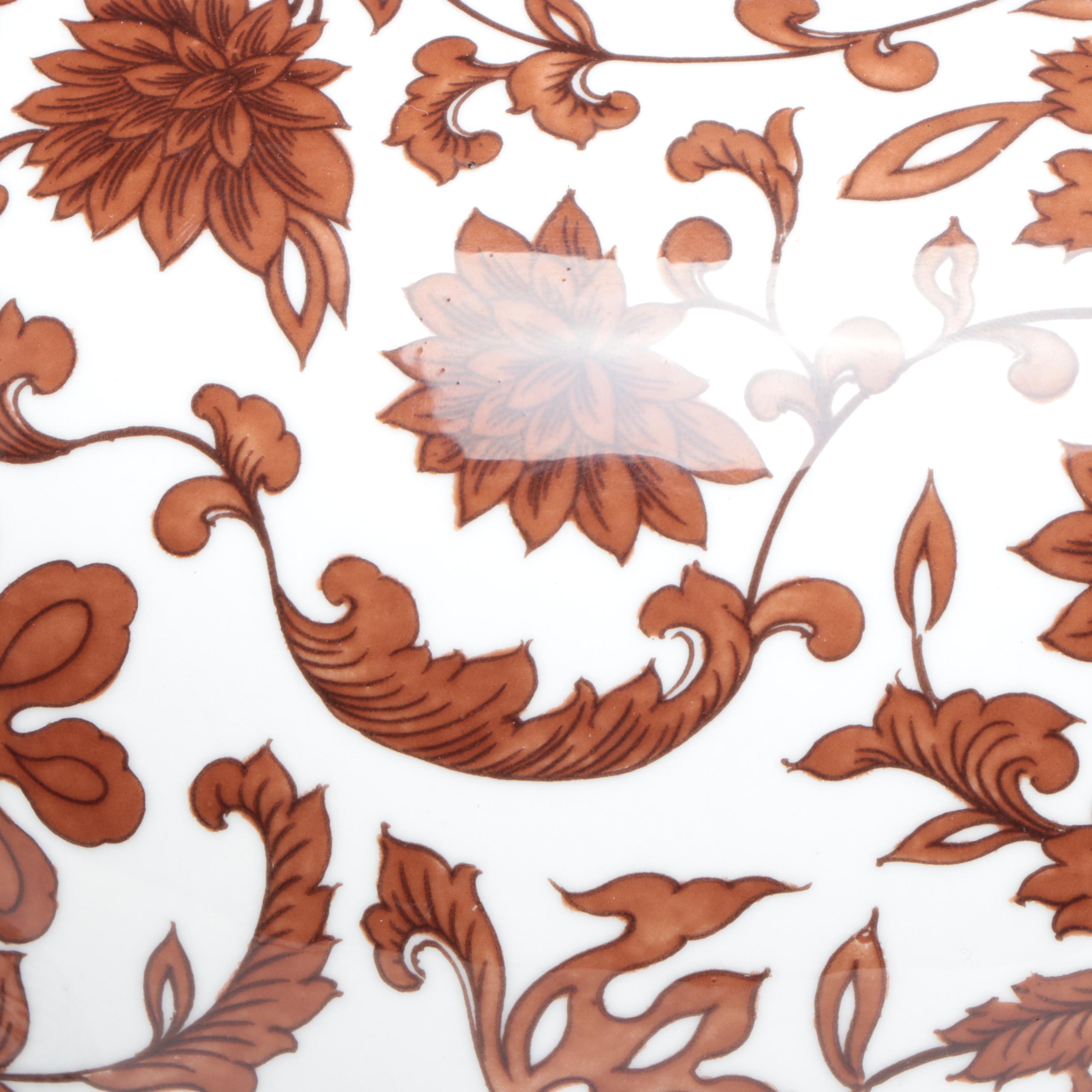 Williams-Sonoma House Russet on White Porcelain Ginger Jar