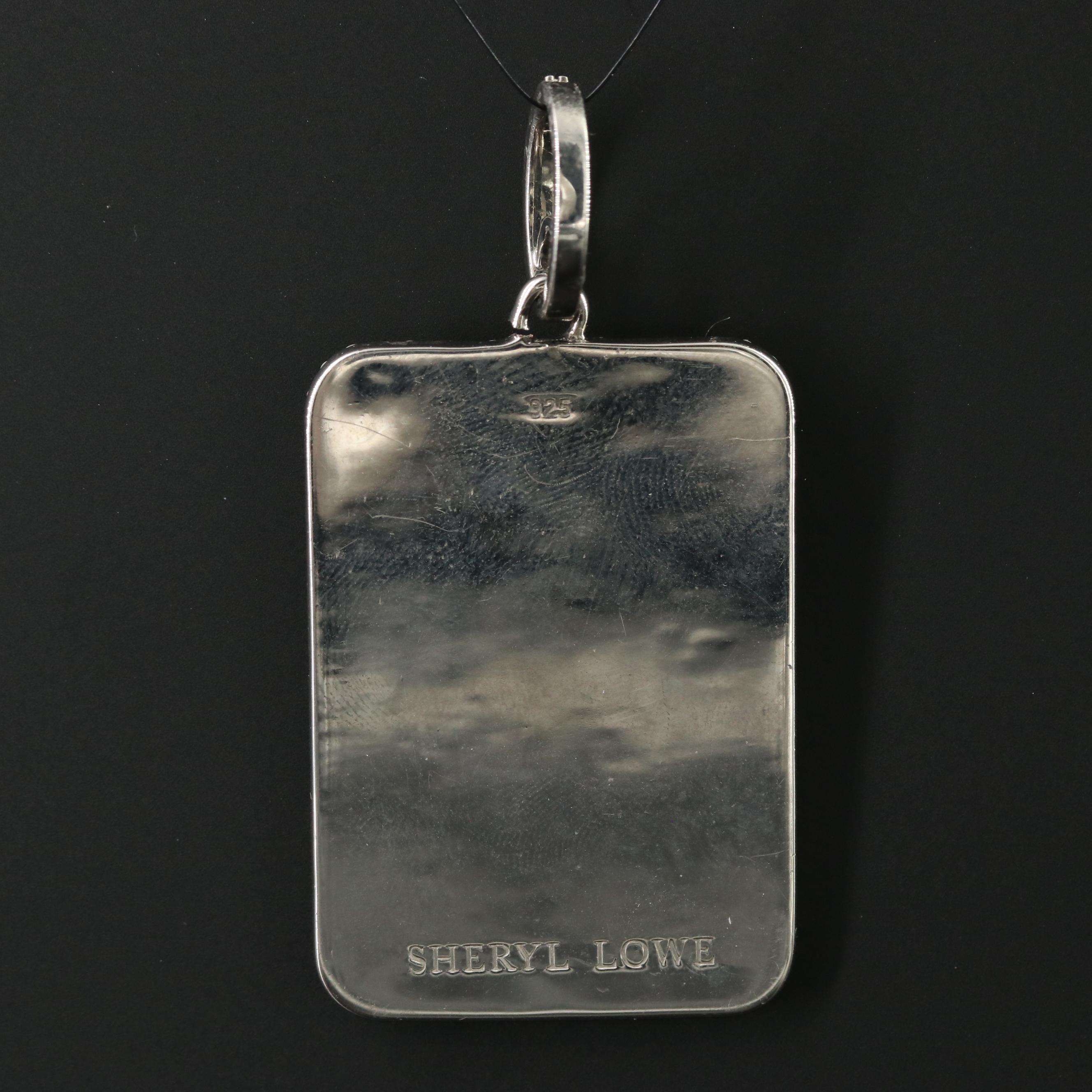 Sheryl Lowe Sterling Diamond Heart Pendant