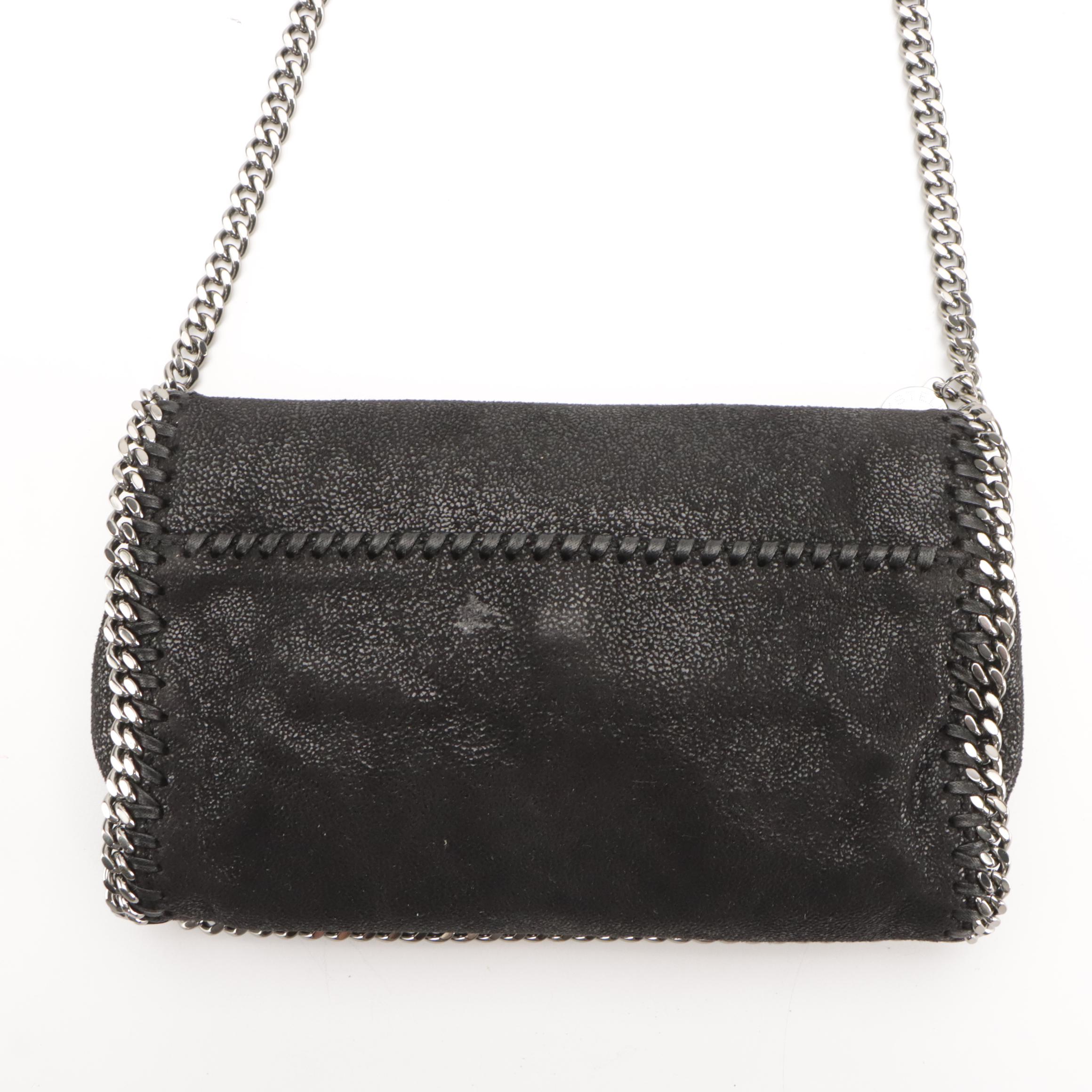 Stella McCartney Falabella Clutch on Chain in Multi-Gem Embellished Vegan Suede