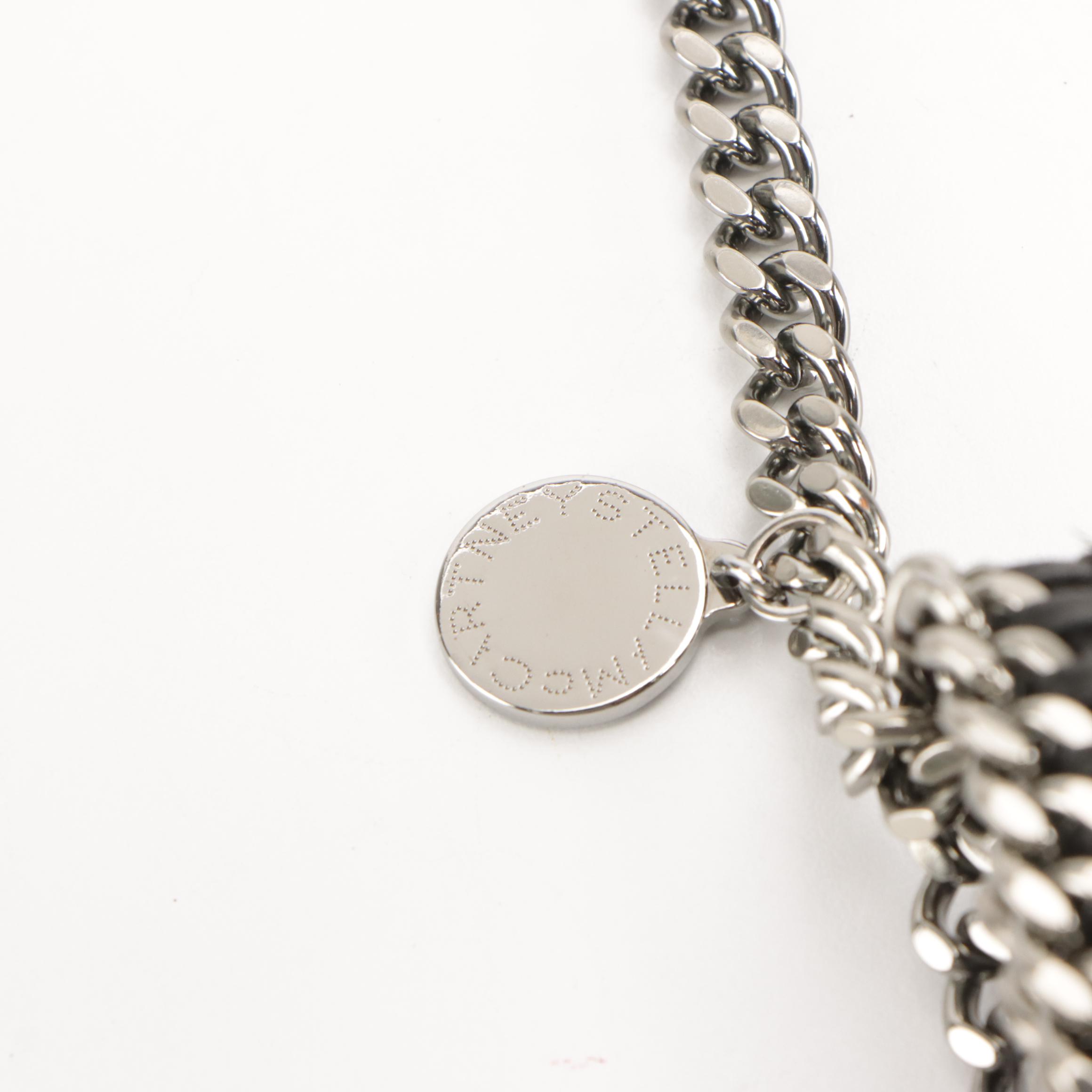 Stella McCartney Falabella Clutch on Chain in Multi-Gem Embellished Vegan Suede