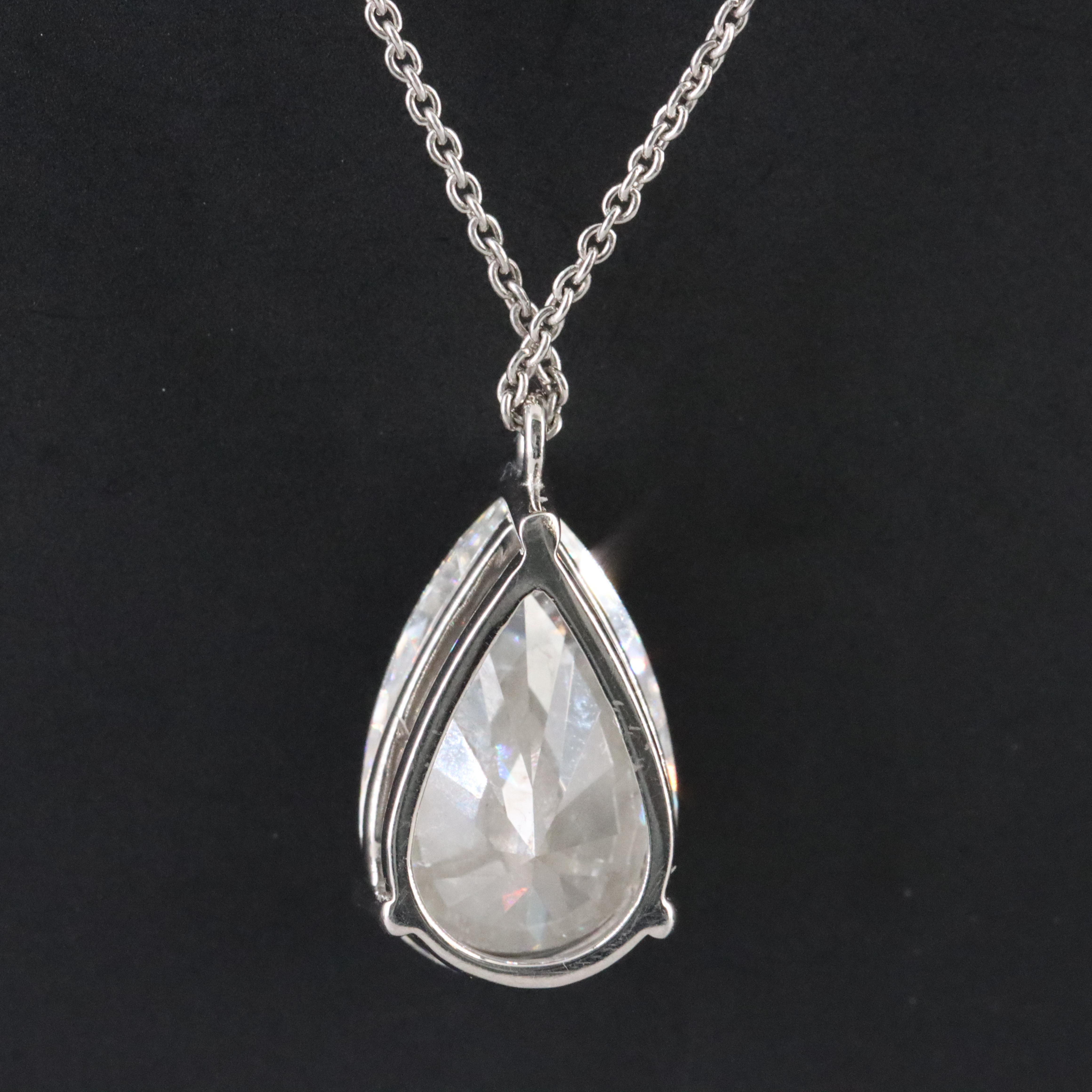 Platinum 5.09 CT Lab Grown Diamond Solitaire Necklace with IGI Report