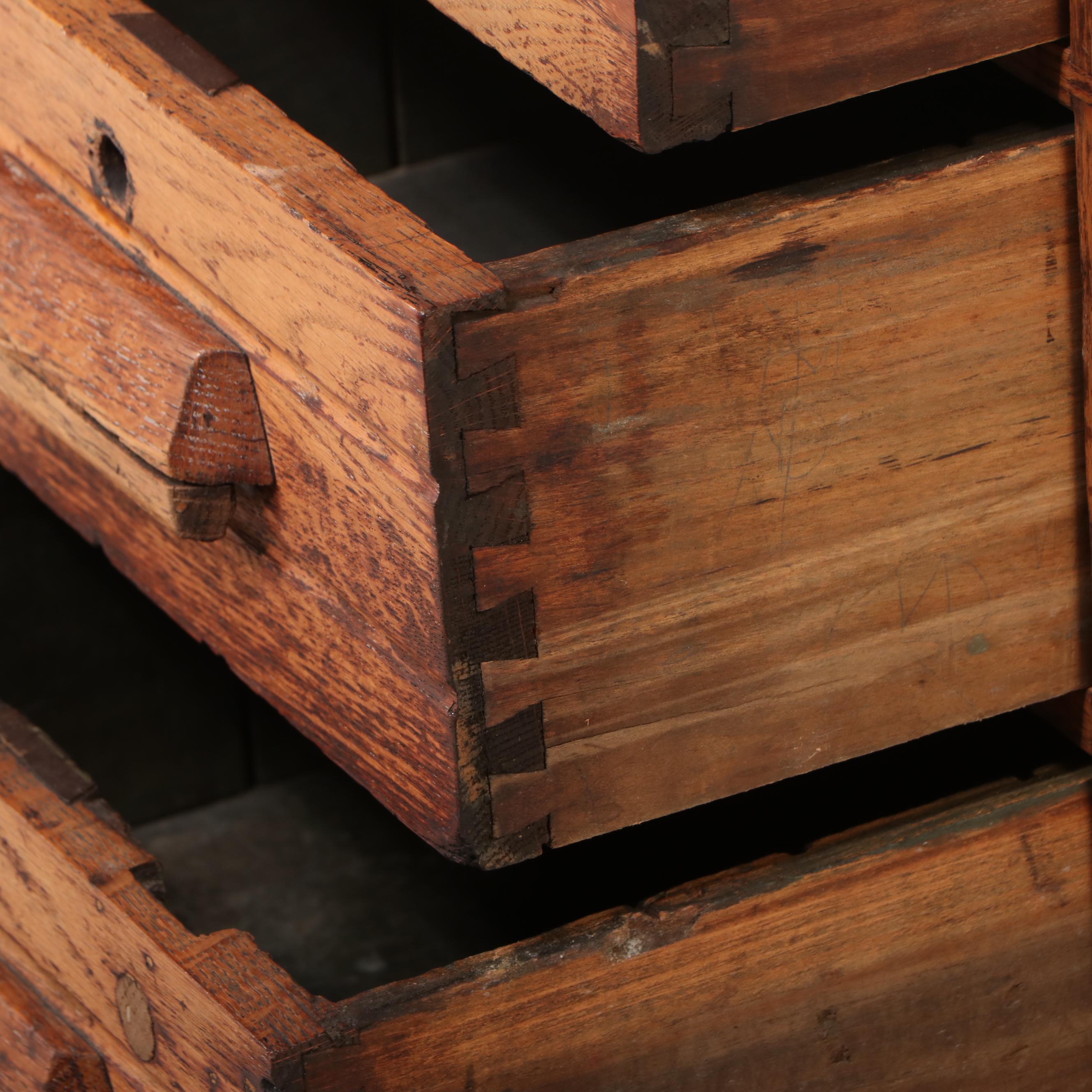 Oak Three-Piece Desk, 20th Century
