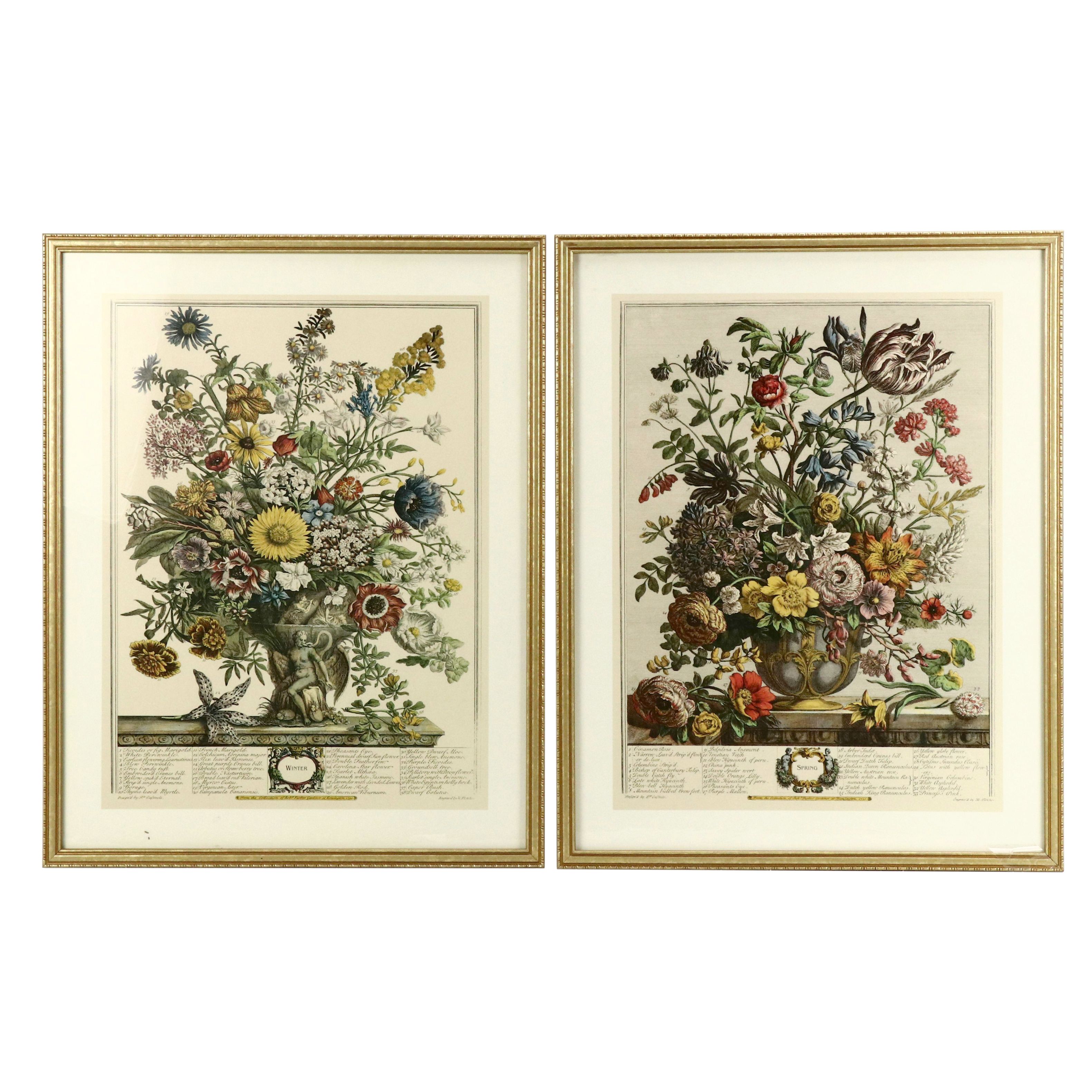 Offset Lithographs After Robert Furber "Spring" and "Winter"