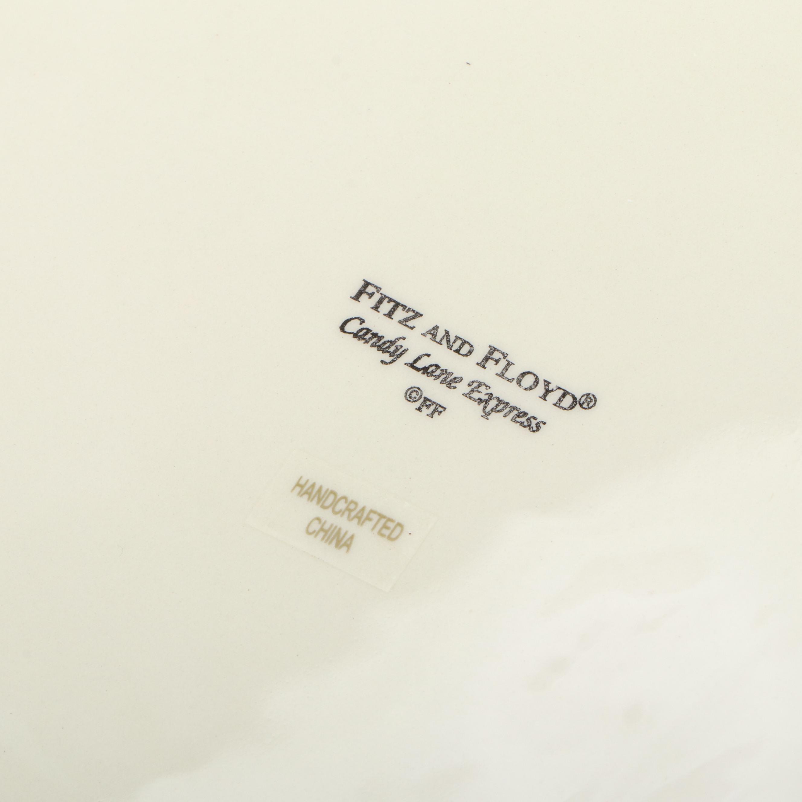 Fitz & Floyd "Top Hat Frosty" and "Candy Lane Express" Ceramic Cookie Jars