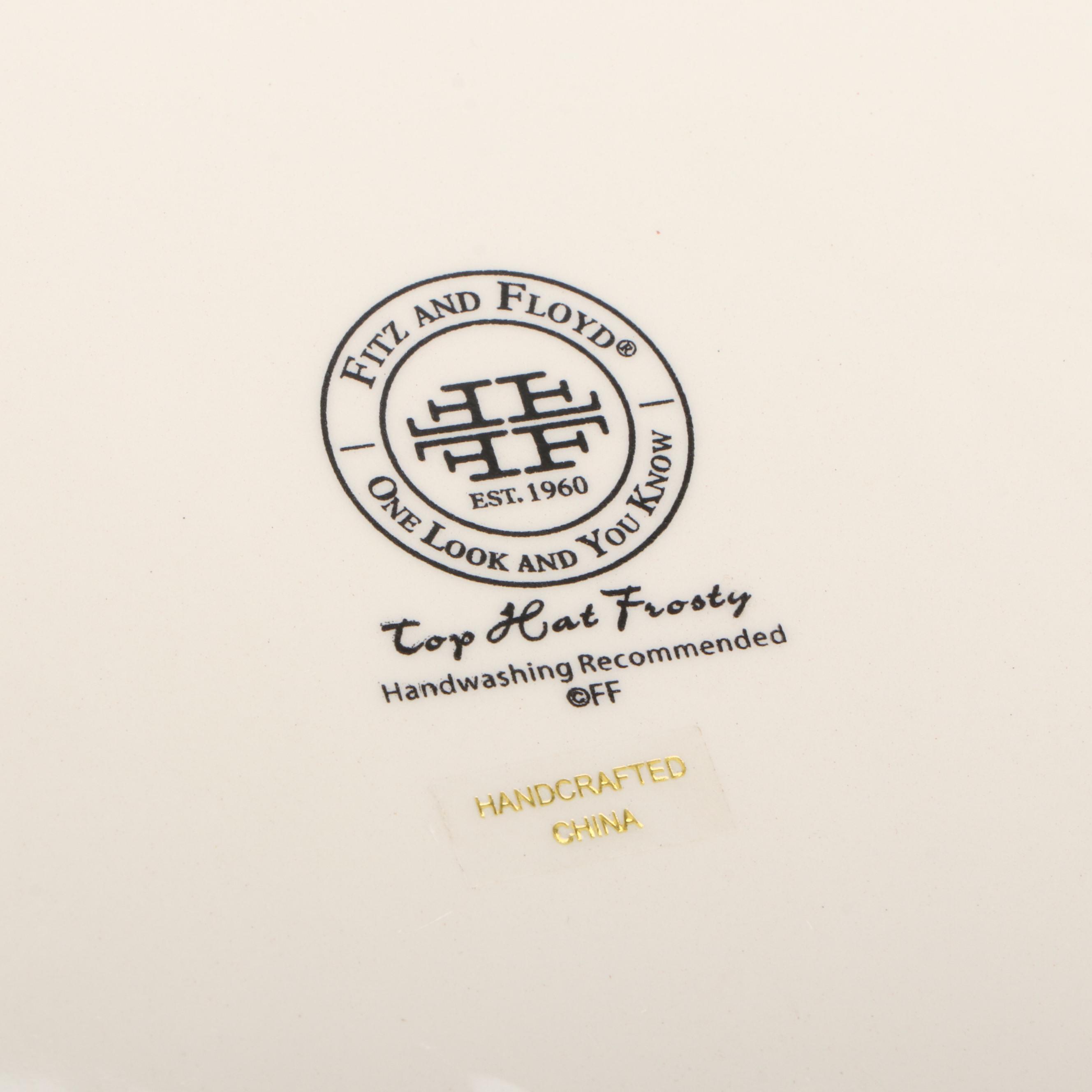 Fitz & Floyd "Top Hat Frosty" and "Candy Lane Express" Ceramic Cookie Jars