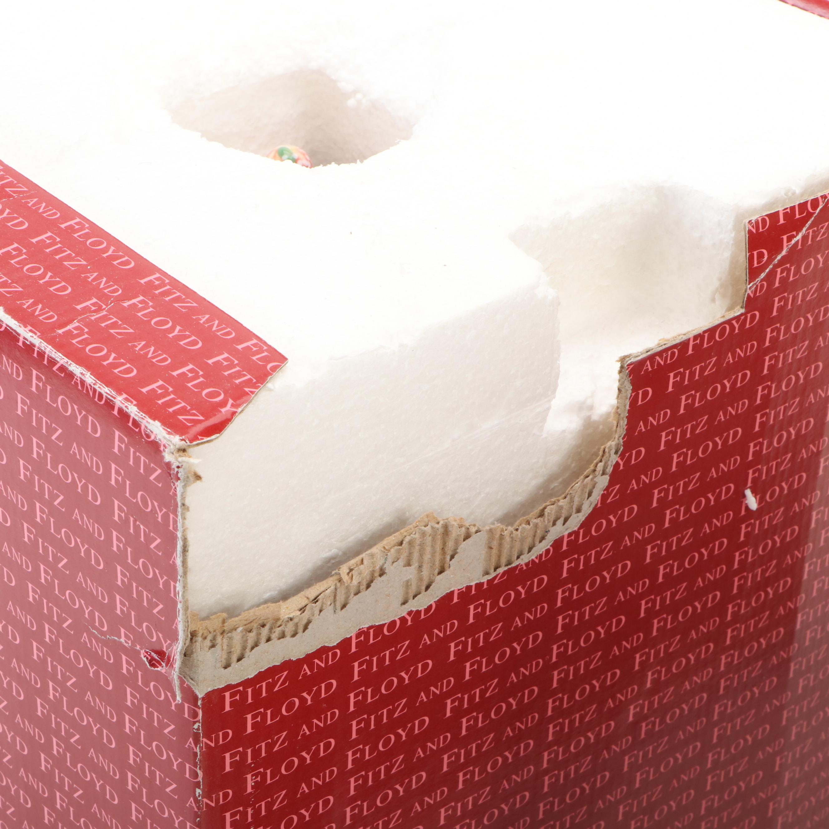 Fitz & Floyd "Top Hat Frosty" and "Candy Lane Express" Ceramic Cookie Jars