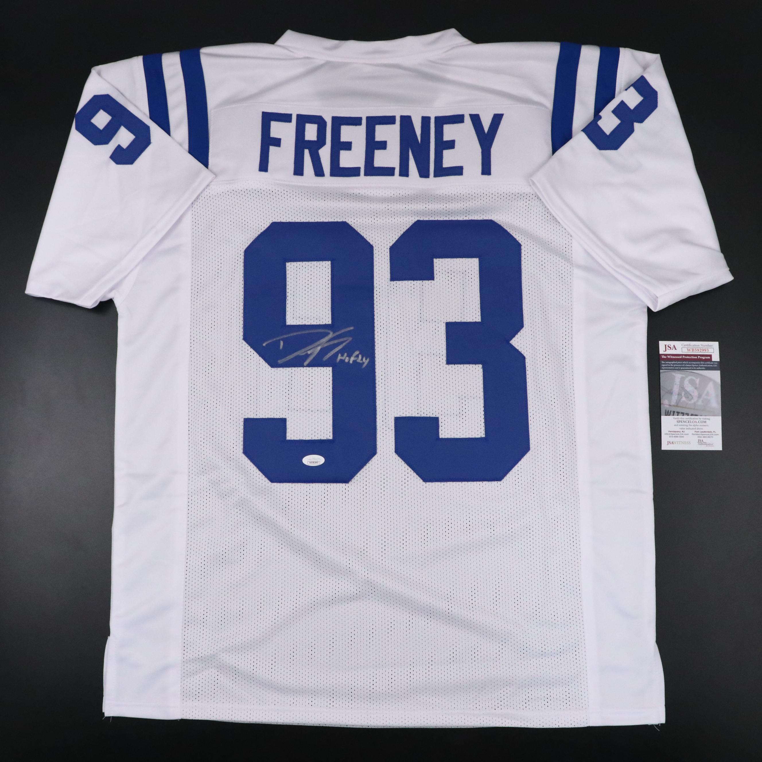 Dwight Freeney Signed “HOF 24” Indianapolis Colts Football Jersey, JSA