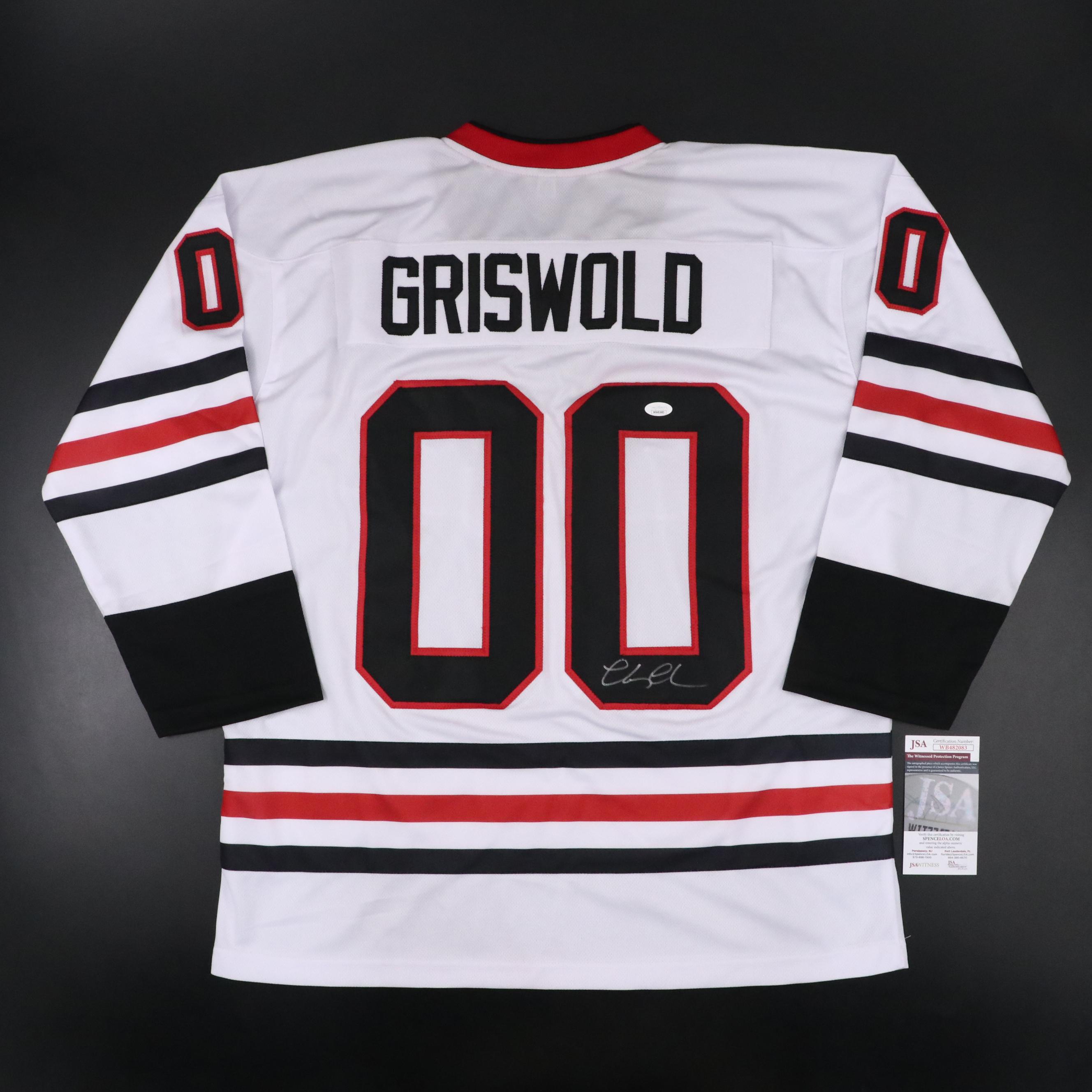 Chevy Chase Signed "Christmas Vacation: Clark Griswold" Hockey Jersey, JSA