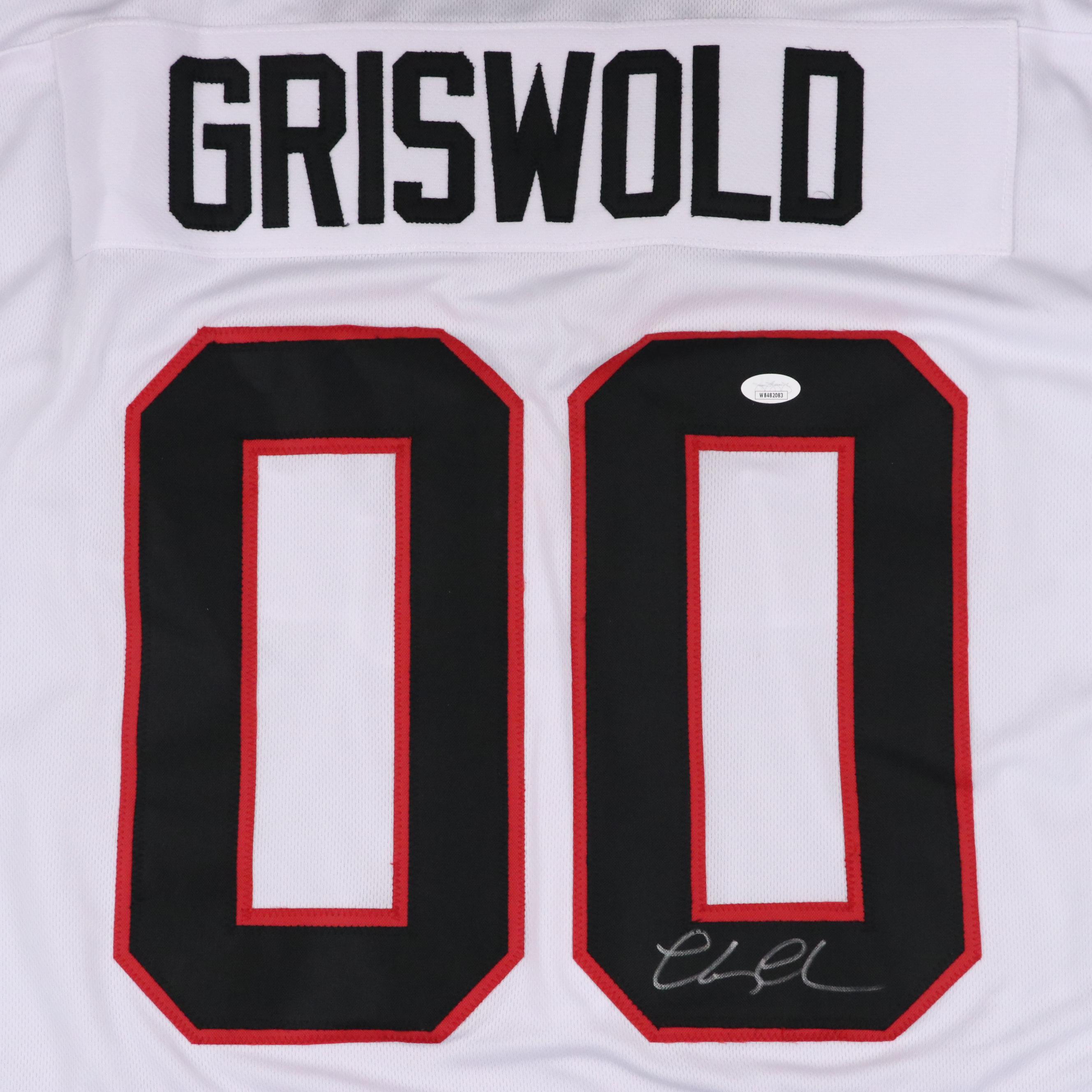 Chevy Chase Signed "Christmas Vacation: Clark Griswold" Hockey Jersey, JSA