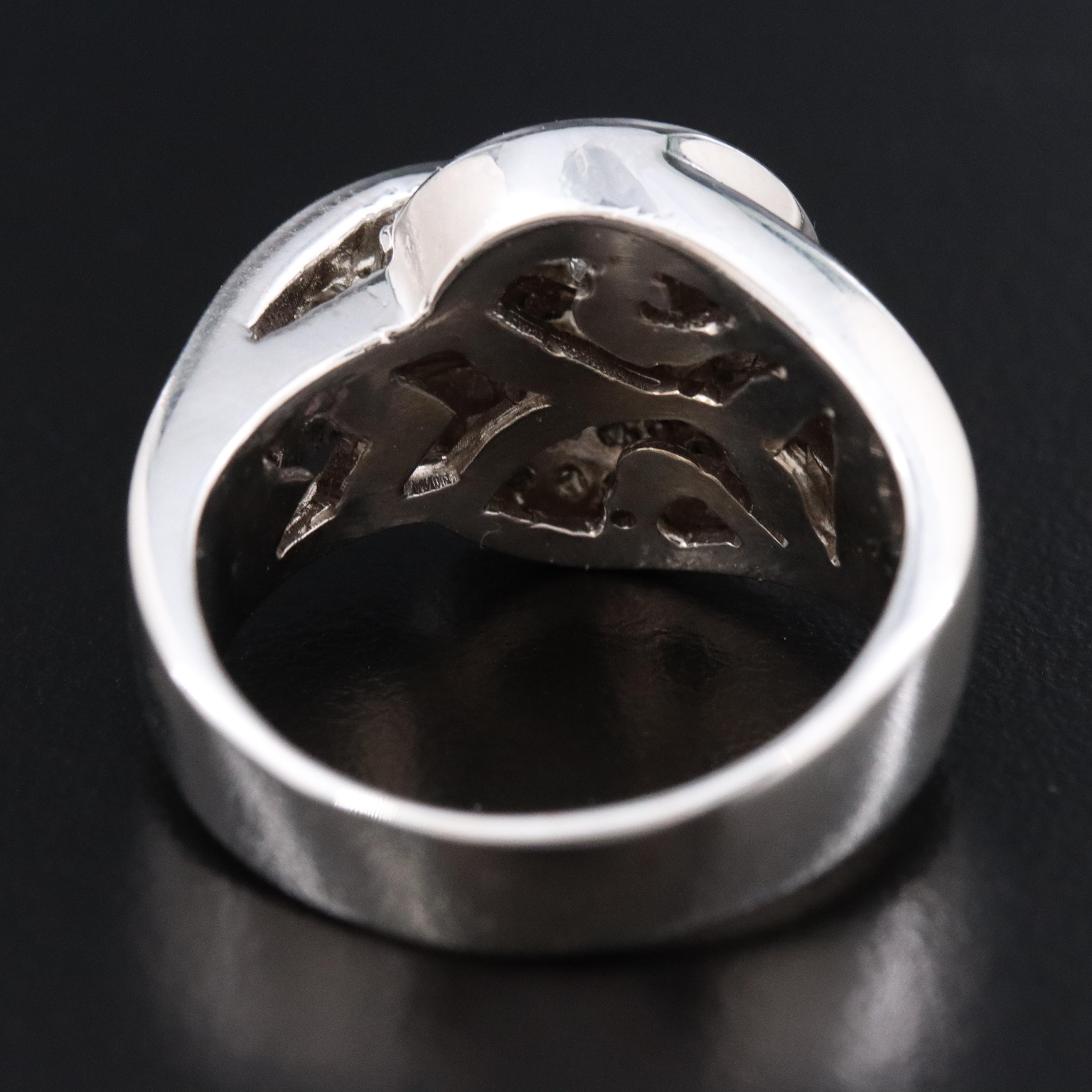 14K 0.96 CTW Diamond Interlocking Loop Ring