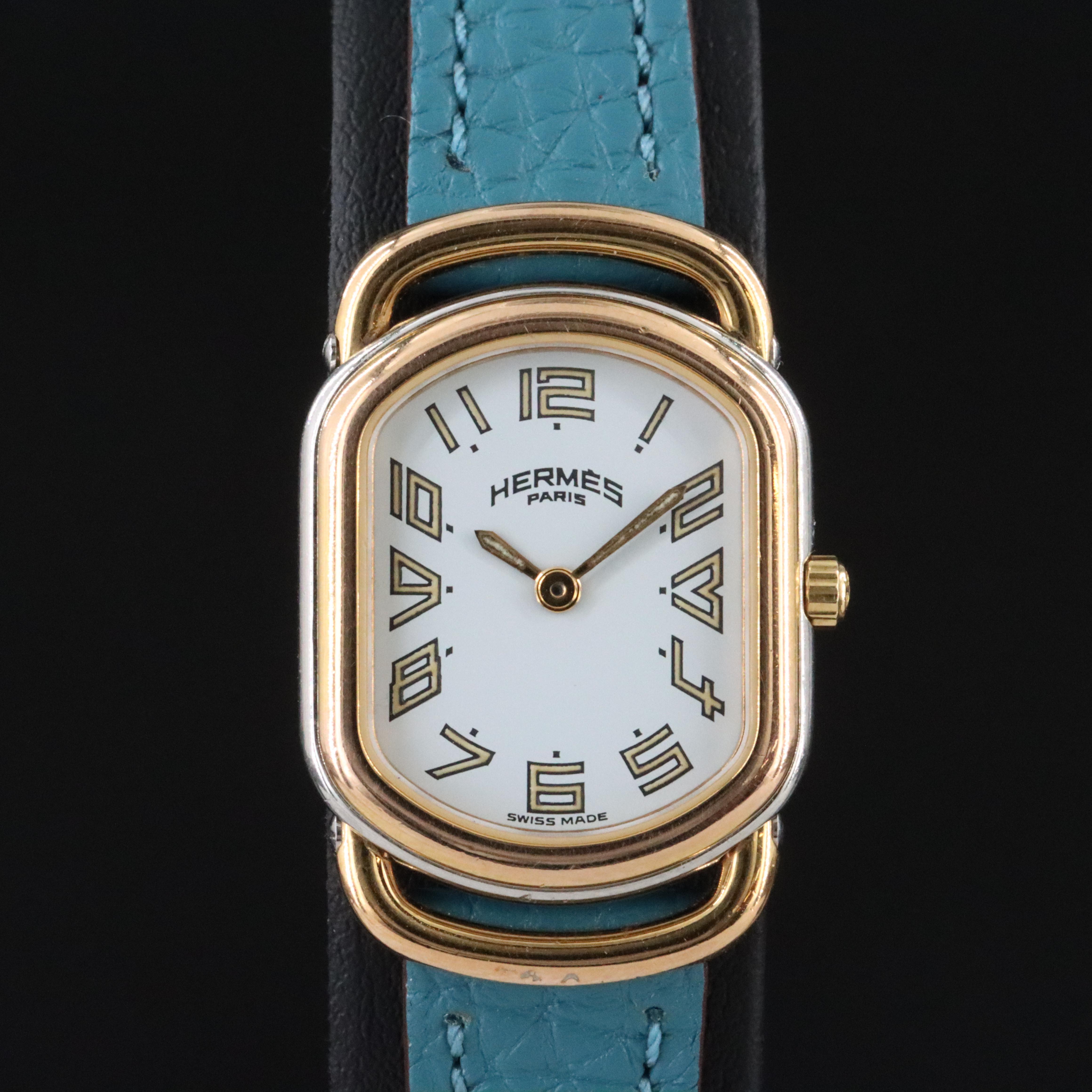 Hermés Rallye 77.03 Two Tone Quartz Watch