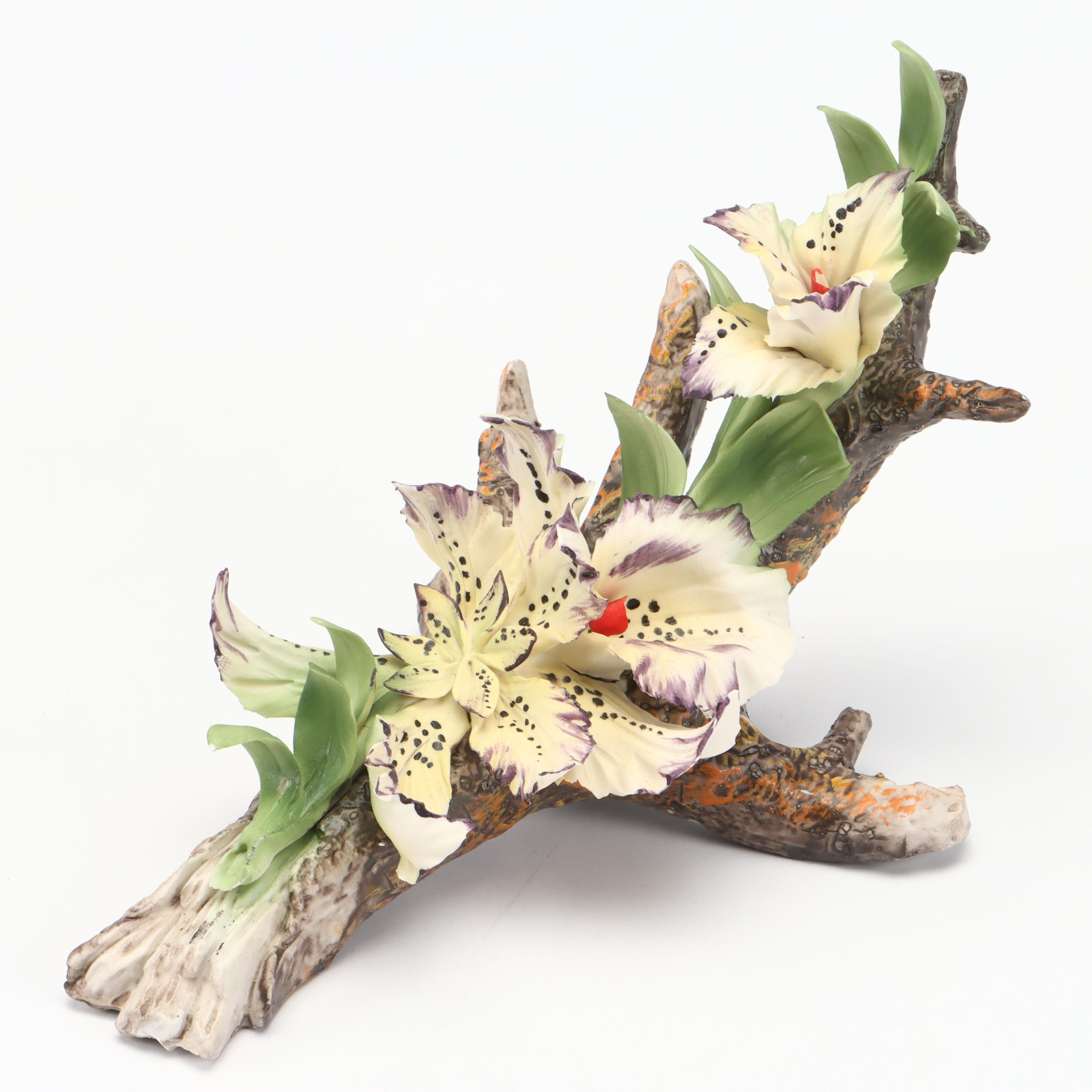 Italian Capodimonte Porcelain Flower