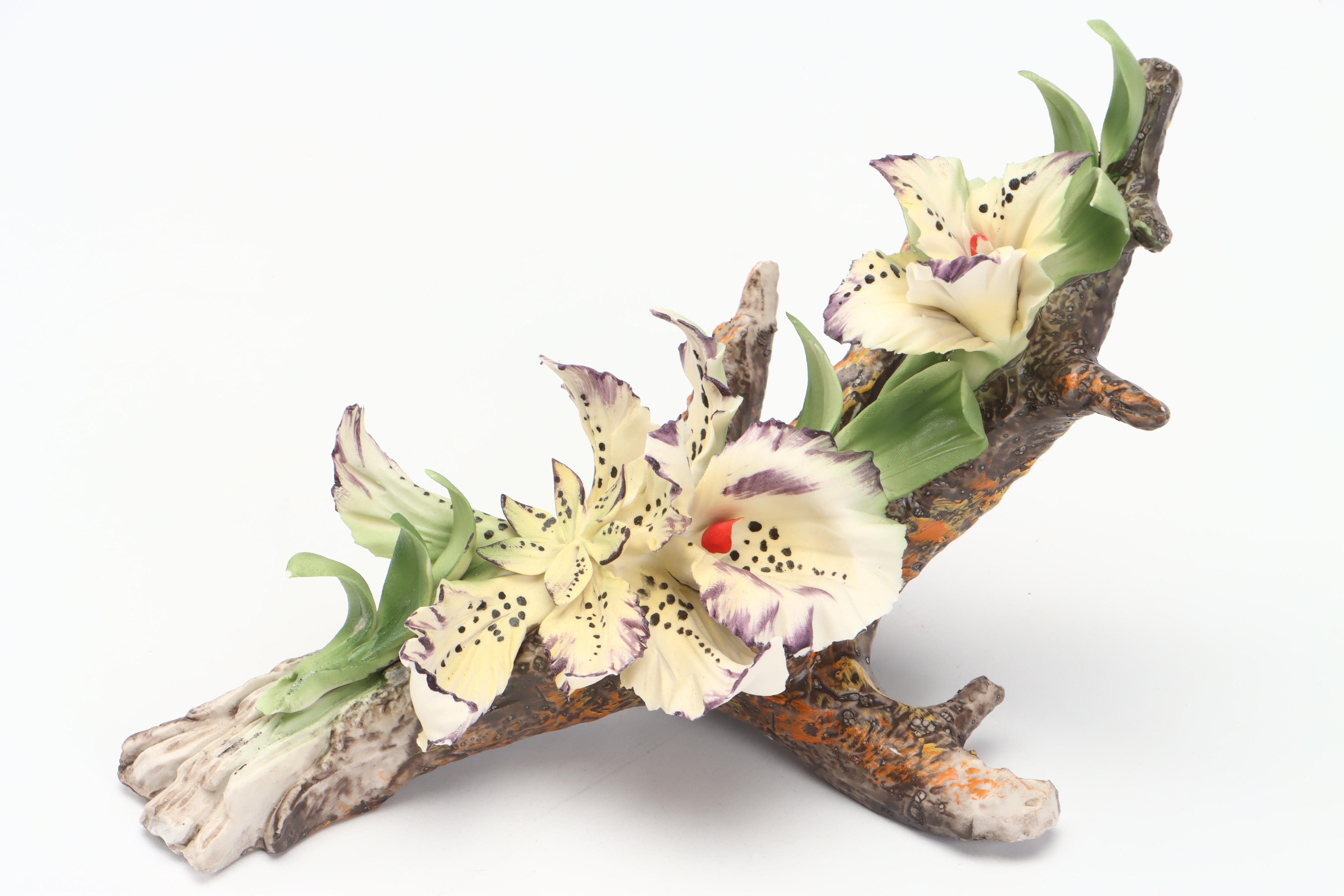 Italian Capodimonte Porcelain Flower
