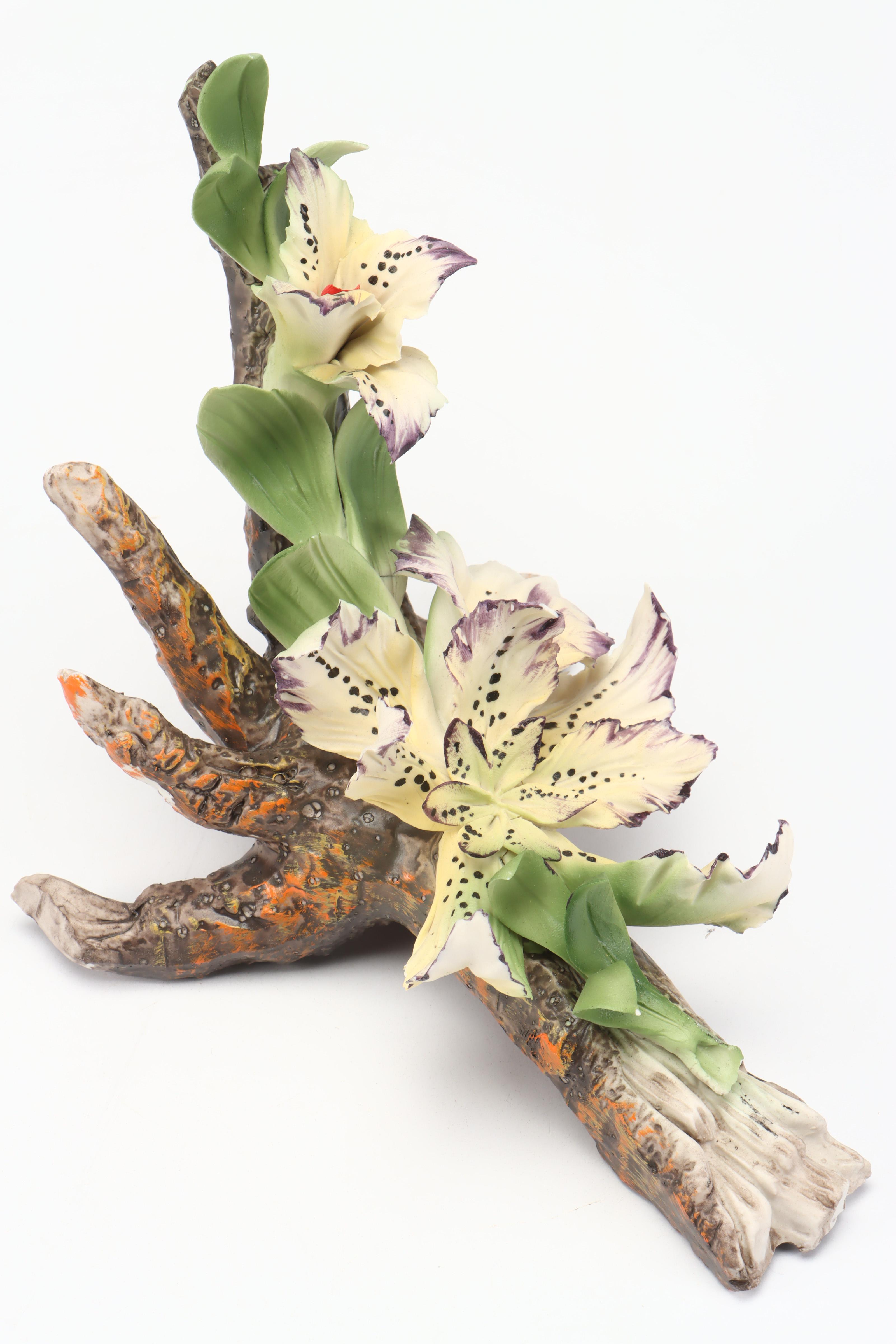 Italian Capodimonte Porcelain Flower