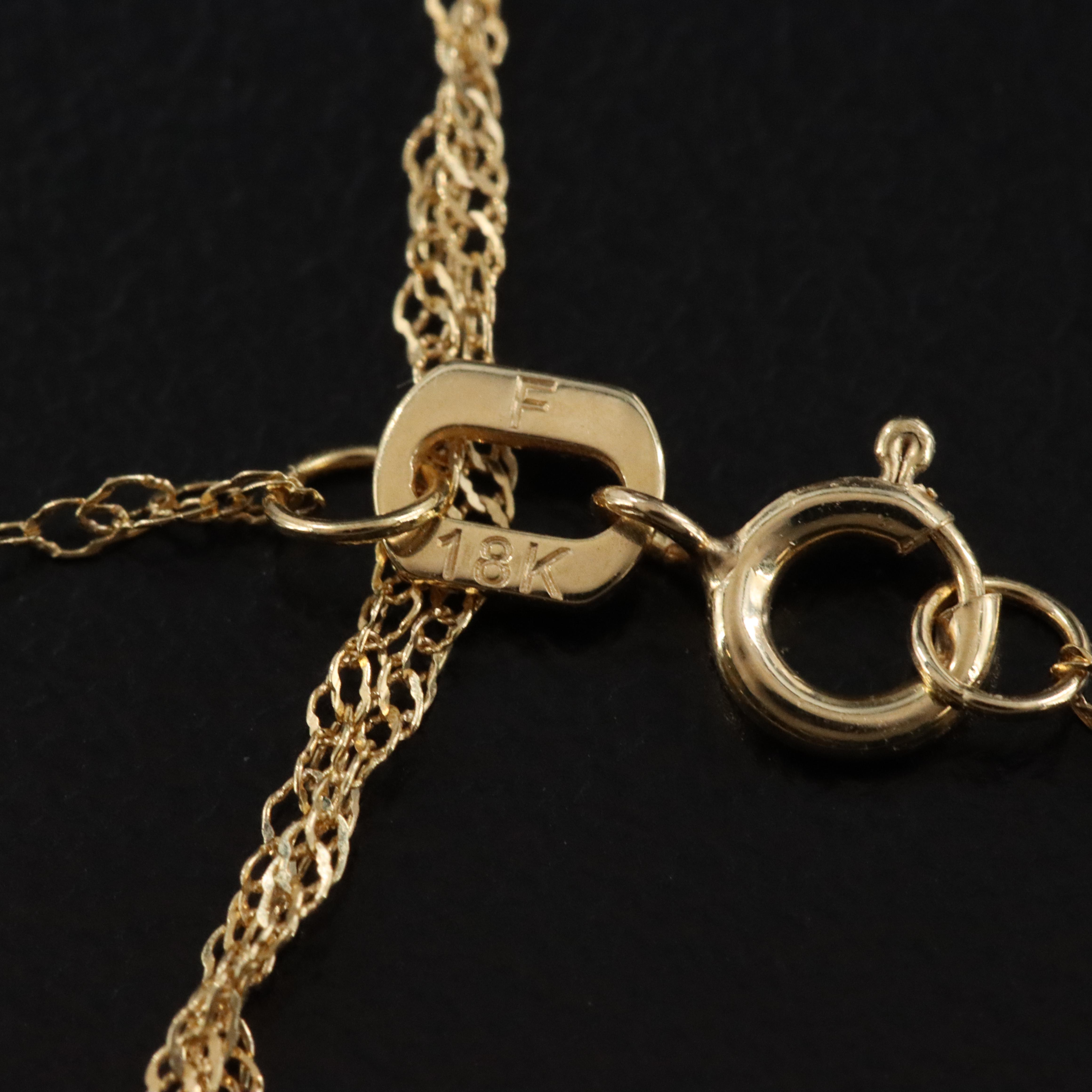 18K Painted Pearl and Abalone Enhancer and Converter Pendant Necklace