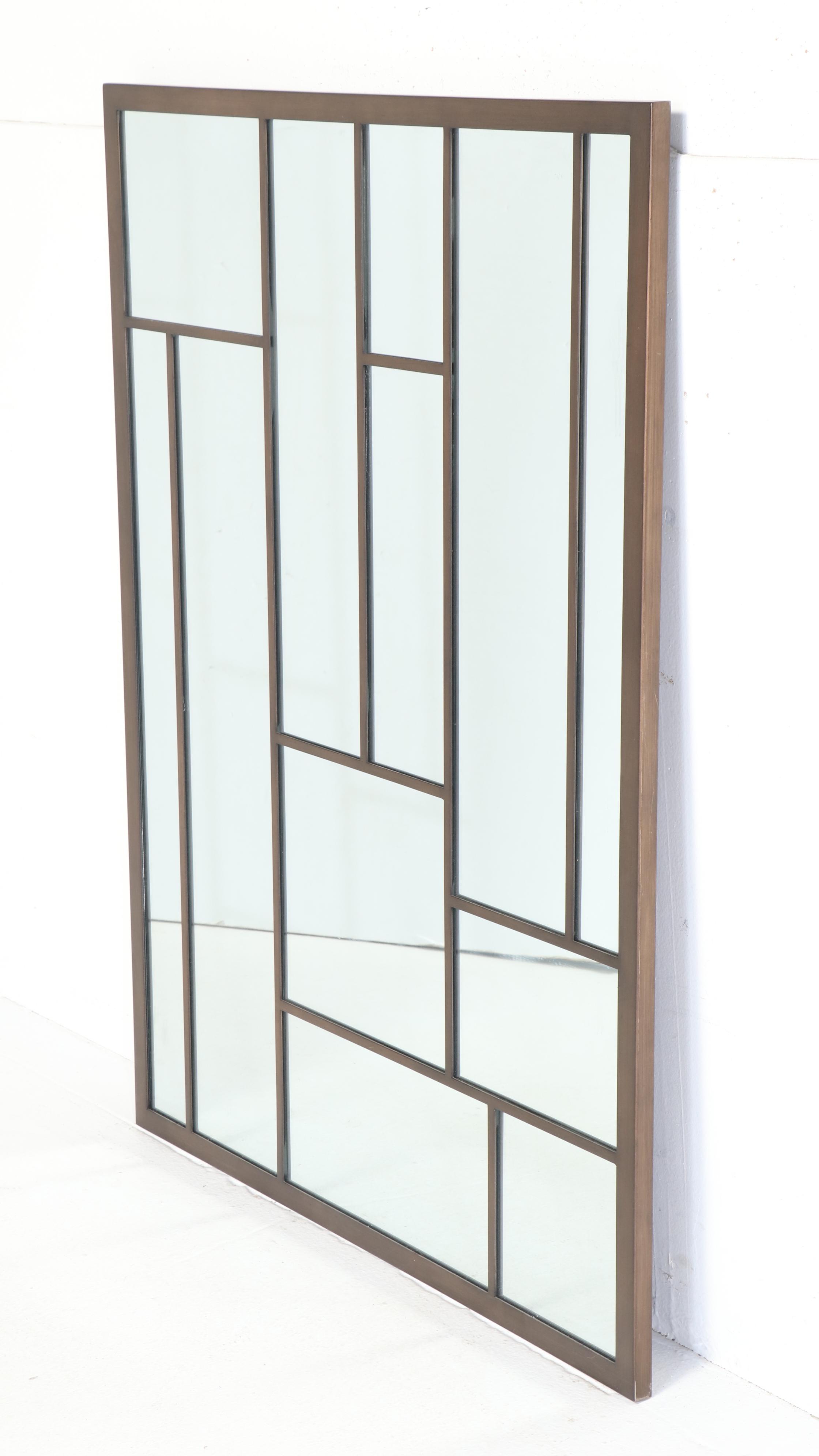 Universal Furniture Rectangular Bronze Tone Mirror