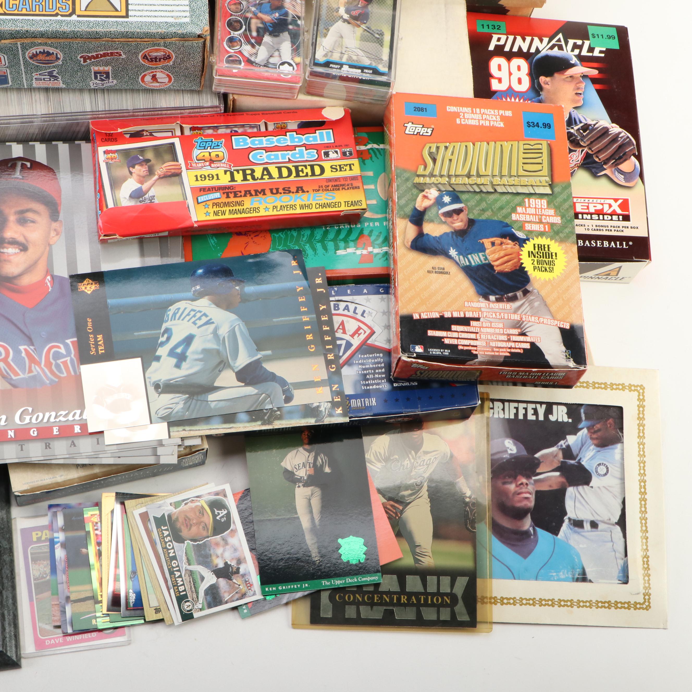 Topps Chrome with Other Baseball Cards Featuring Ken Griffey Jr. and More
