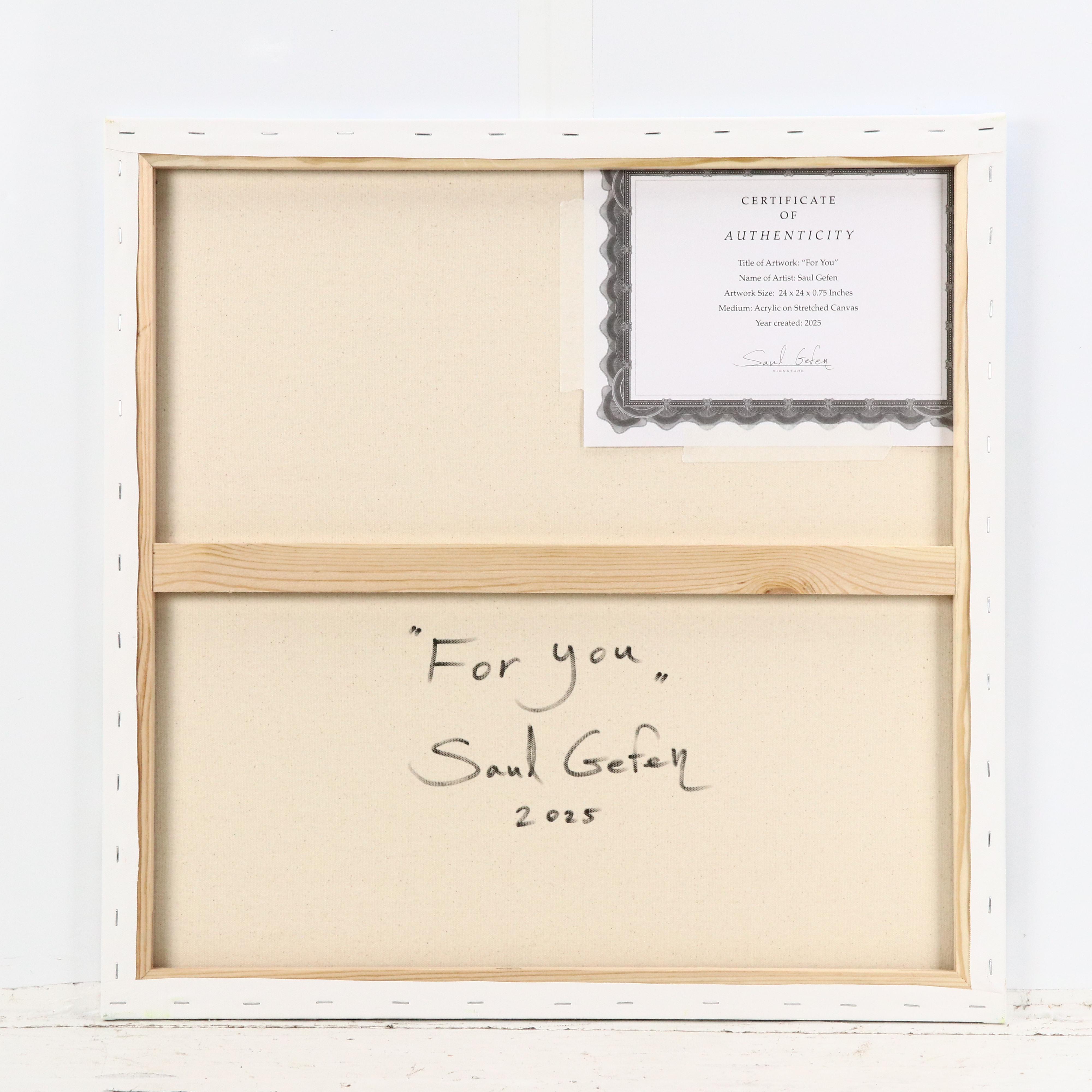 Saul Gefen Abstract Acrylic Painting "For You," 2025