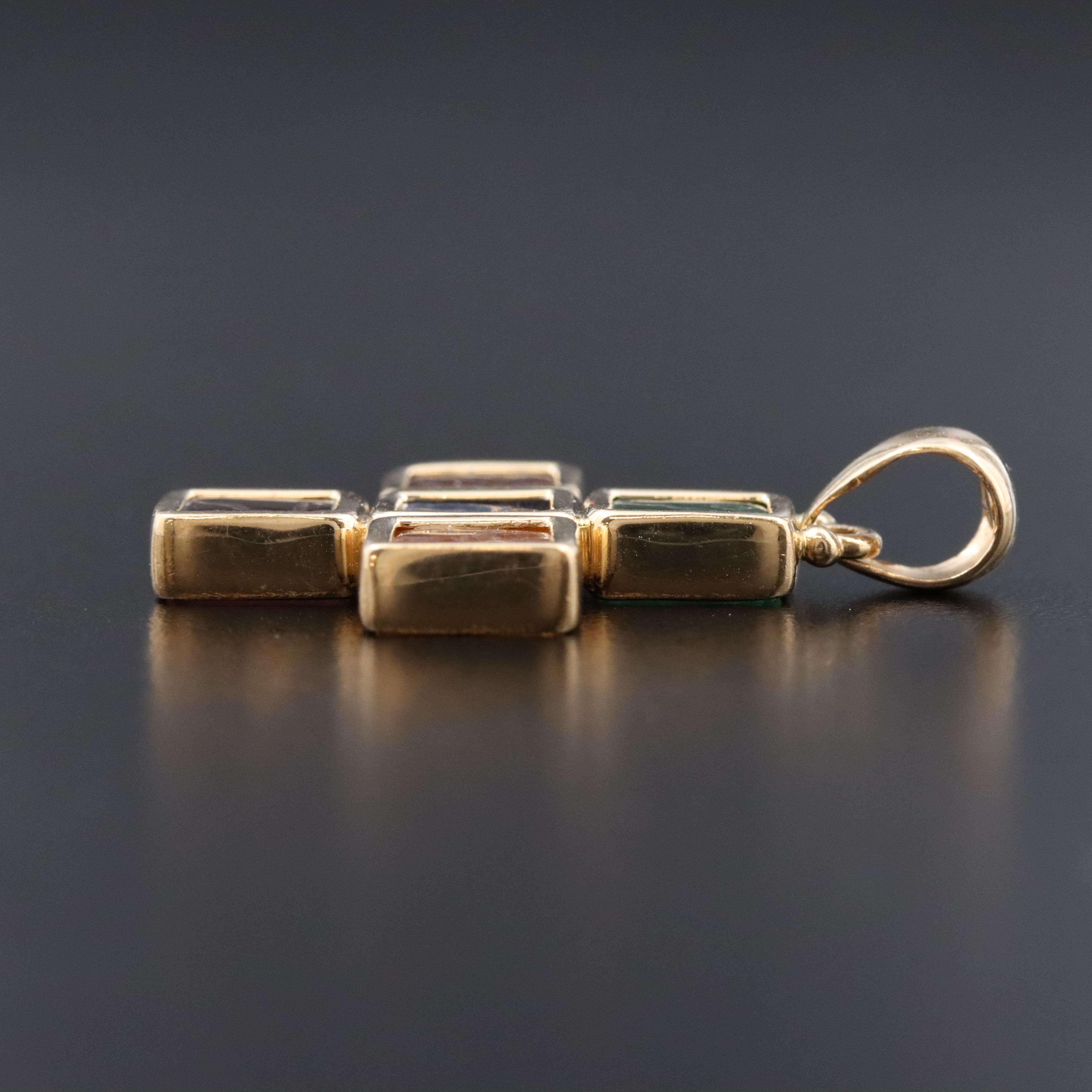 Italian 14K Intaligio Cherub Pendant