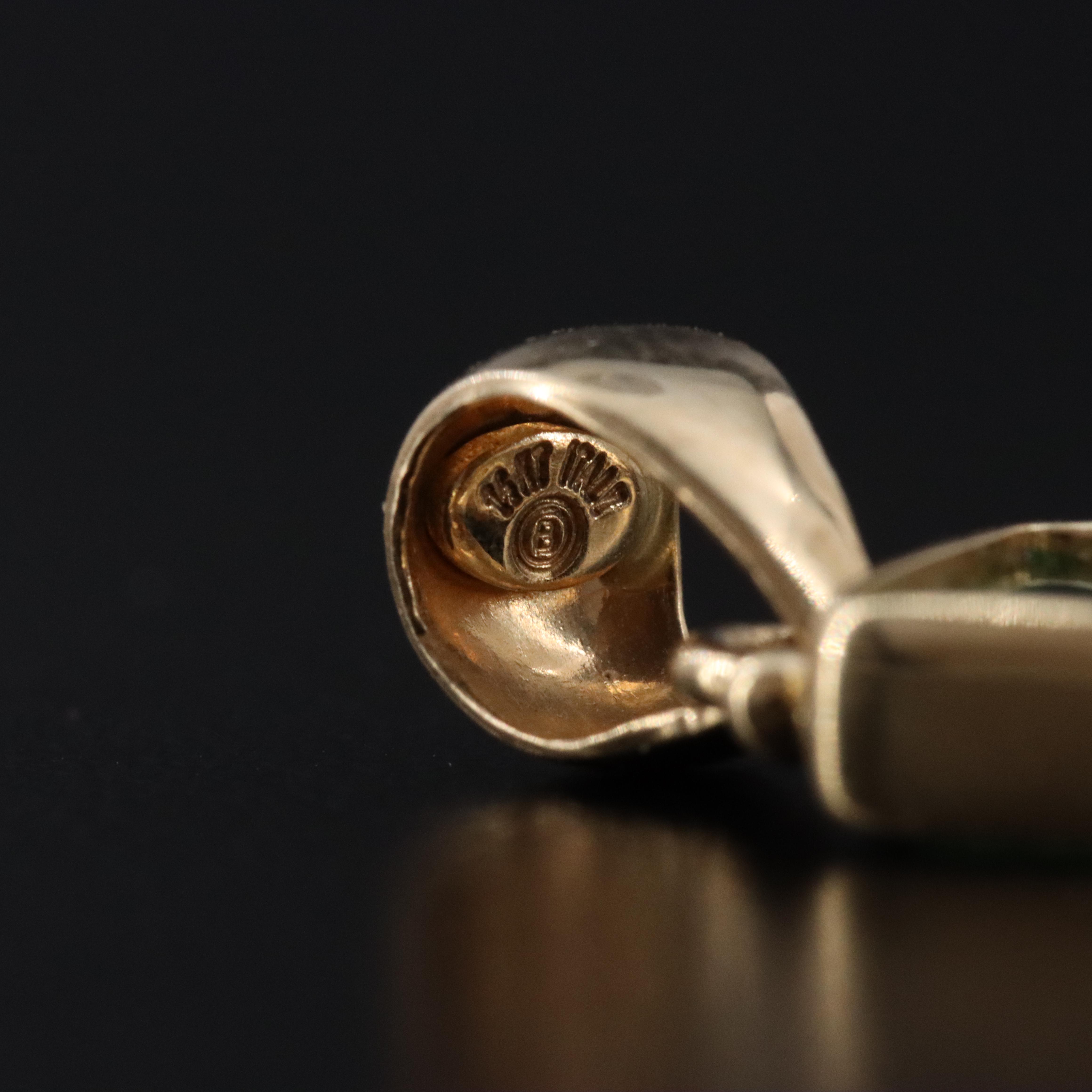 Italian 14K Intaligio Cherub Pendant