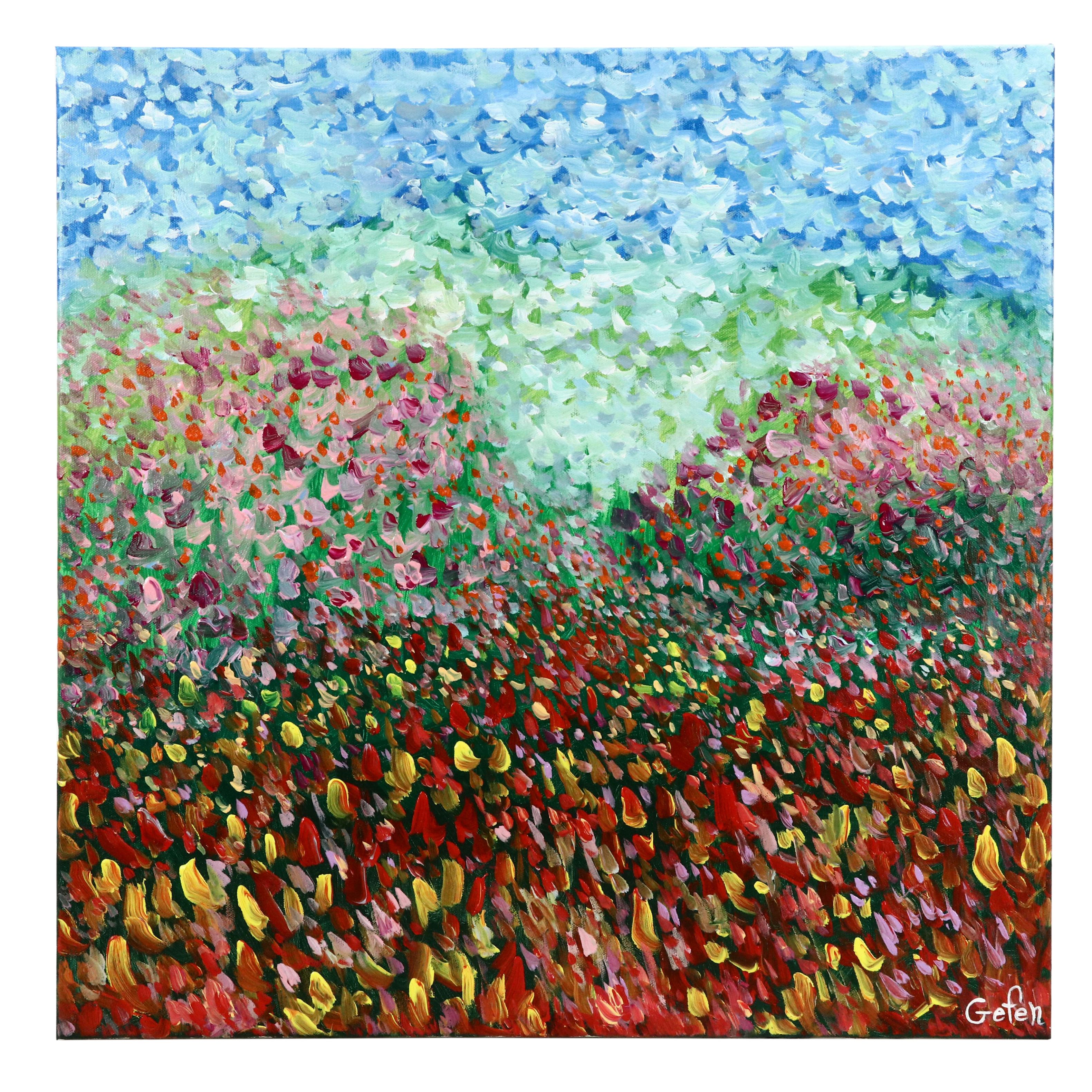 Saul Gefen Abstract Acrylic Painting "For You," 2025