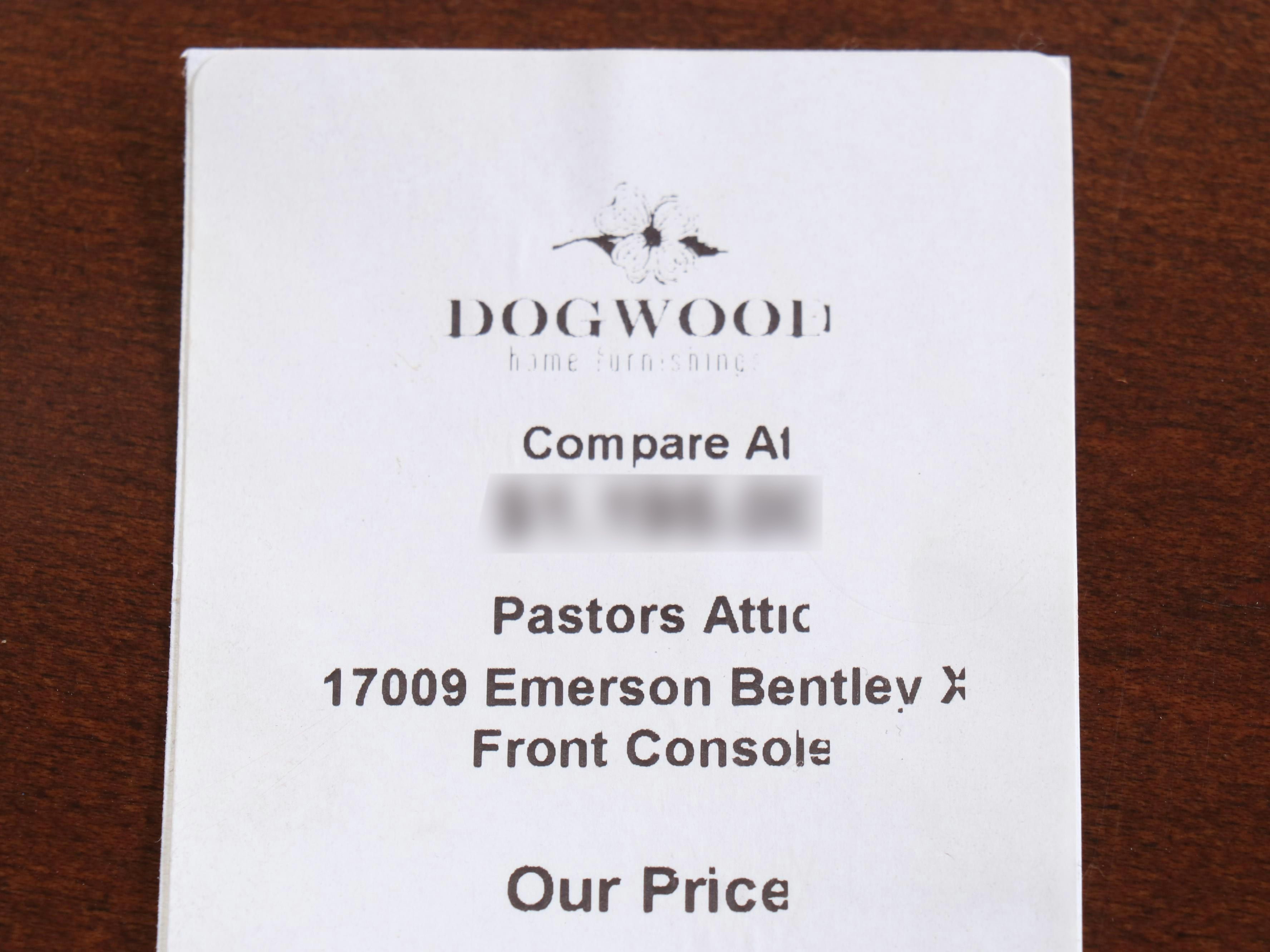 Contemporary Wood and Gilt Front Console Cabinet