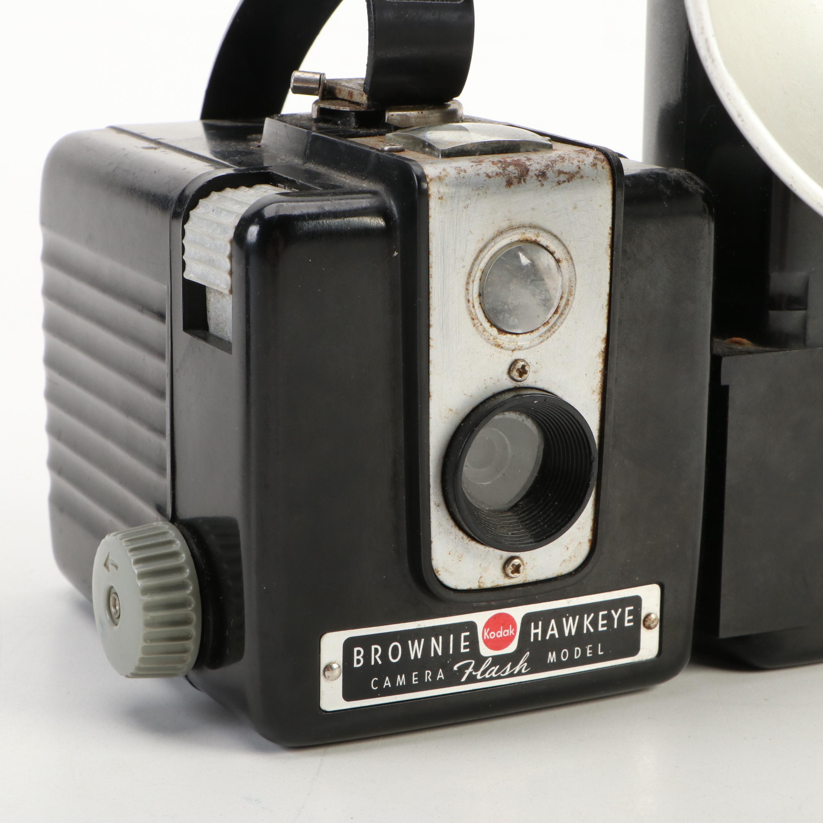 Kodak Brownie Hawkeye Flash Model Camera and Flash Six-20 Camera