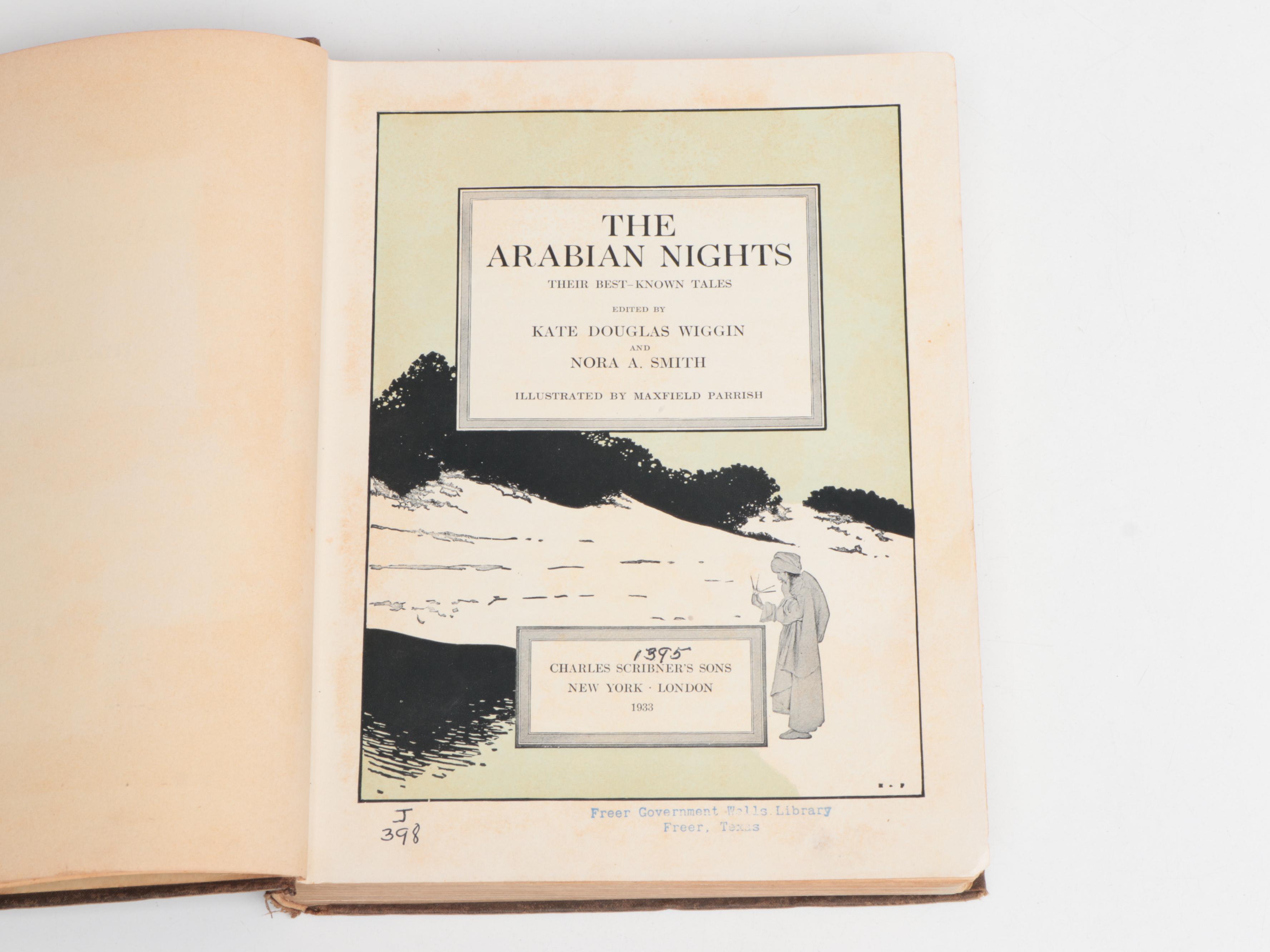 Maxfield Parrish Illustrated "The Arabian Nights" Edited by Wiggin and Smith