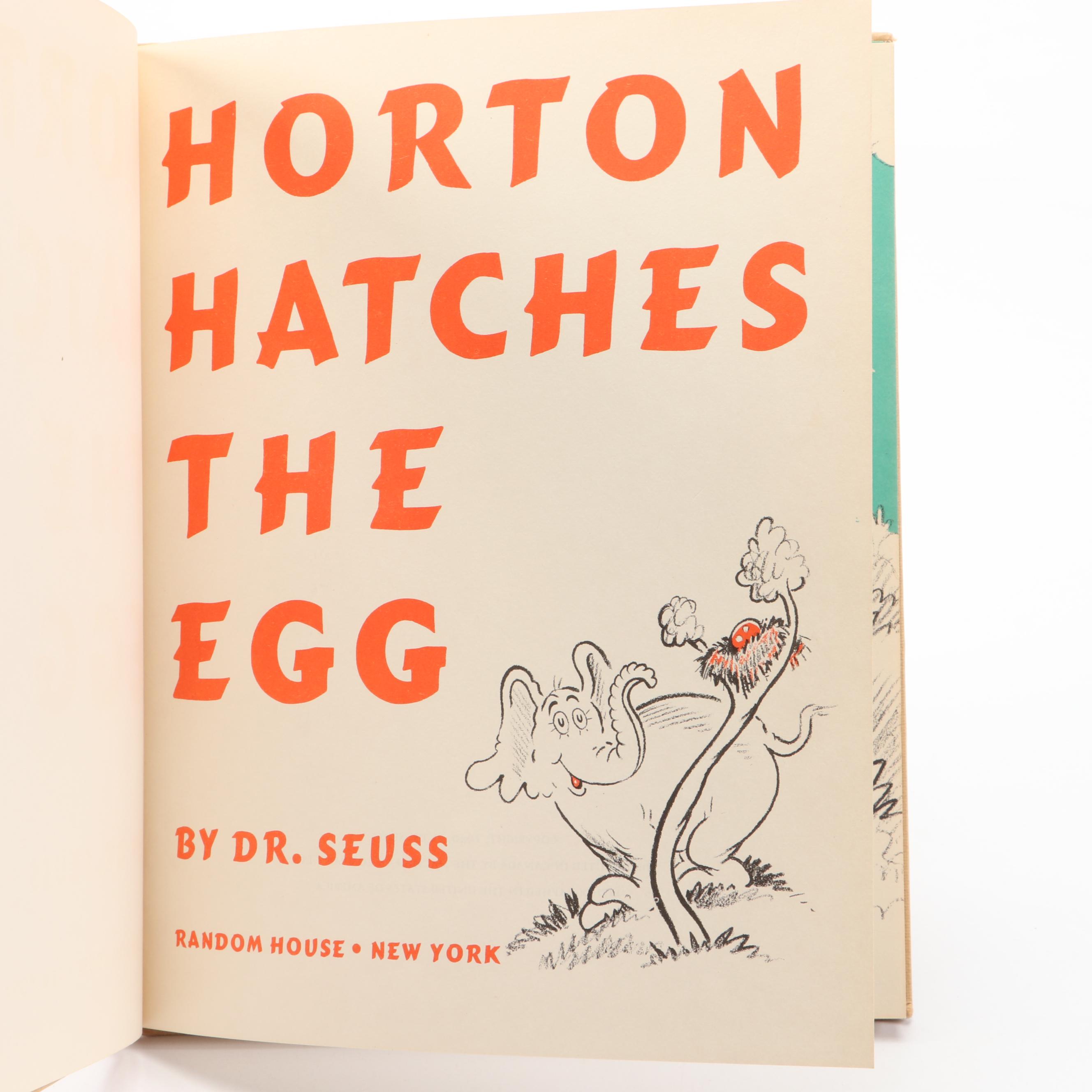 Illustrated "Horton Hatches the Egg" by Dr. Seuss, 1940