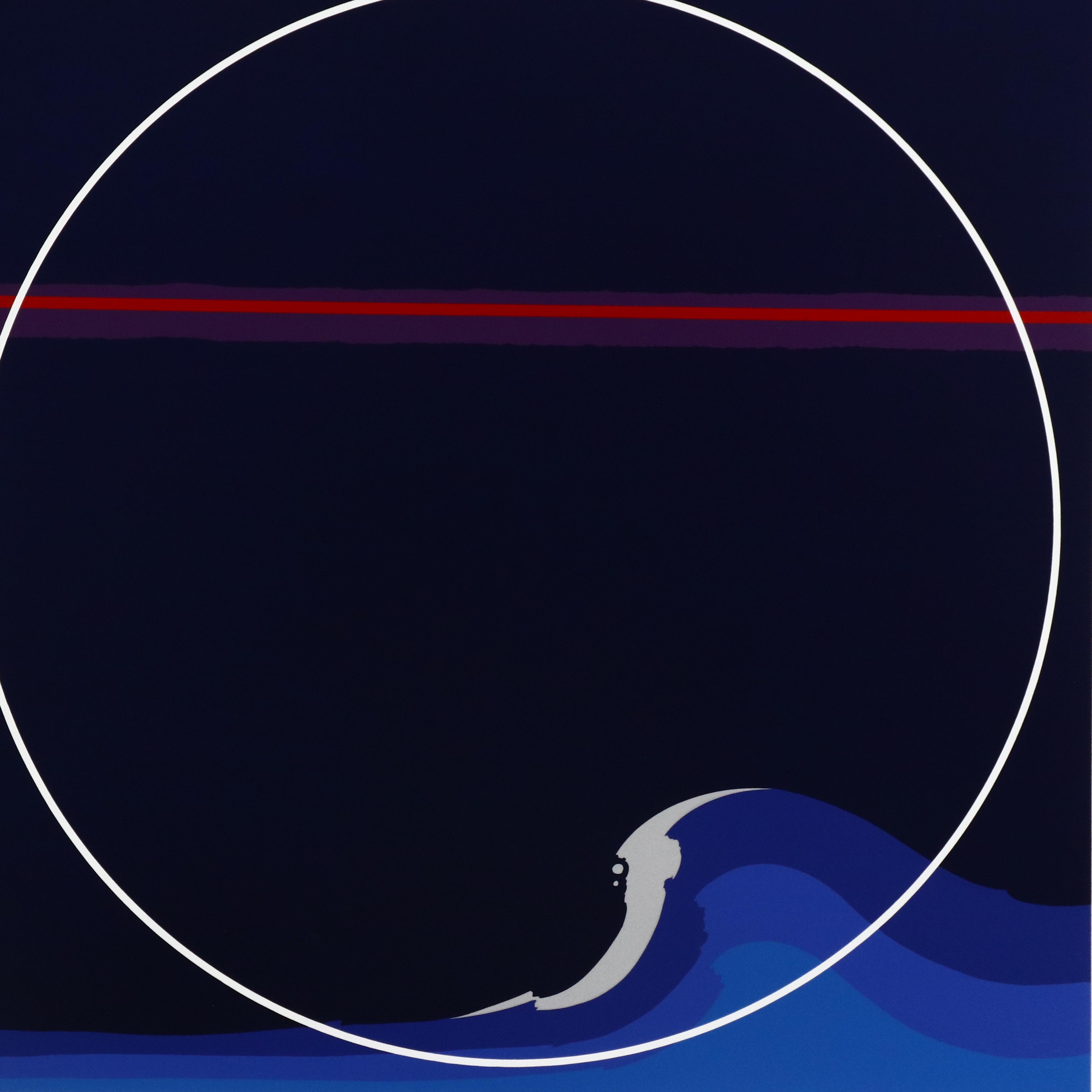 Thomas Whelan Benton Abstract Serigraph "White Cap," 1979