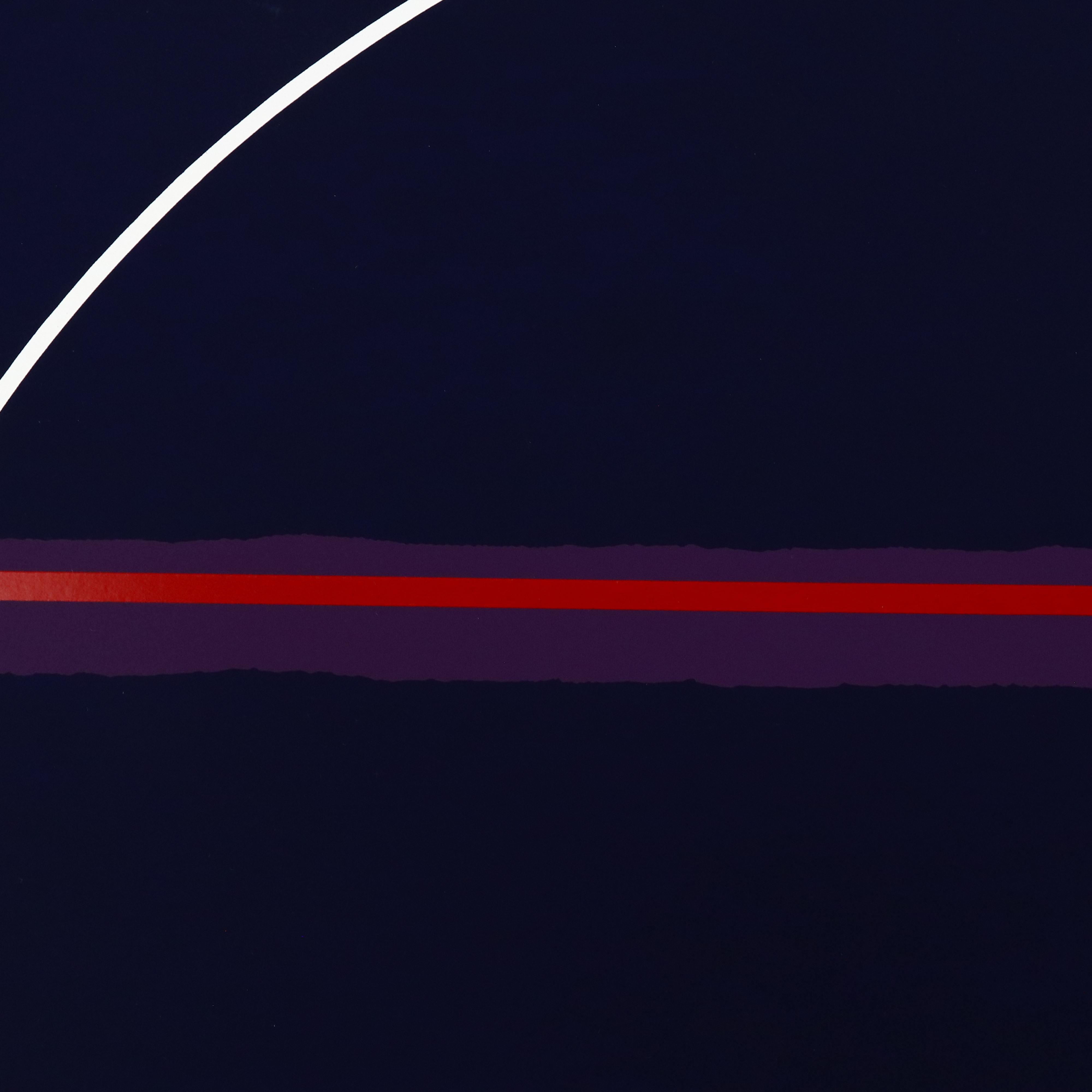 Thomas Whelan Benton Abstract Serigraph "White Cap," 1979