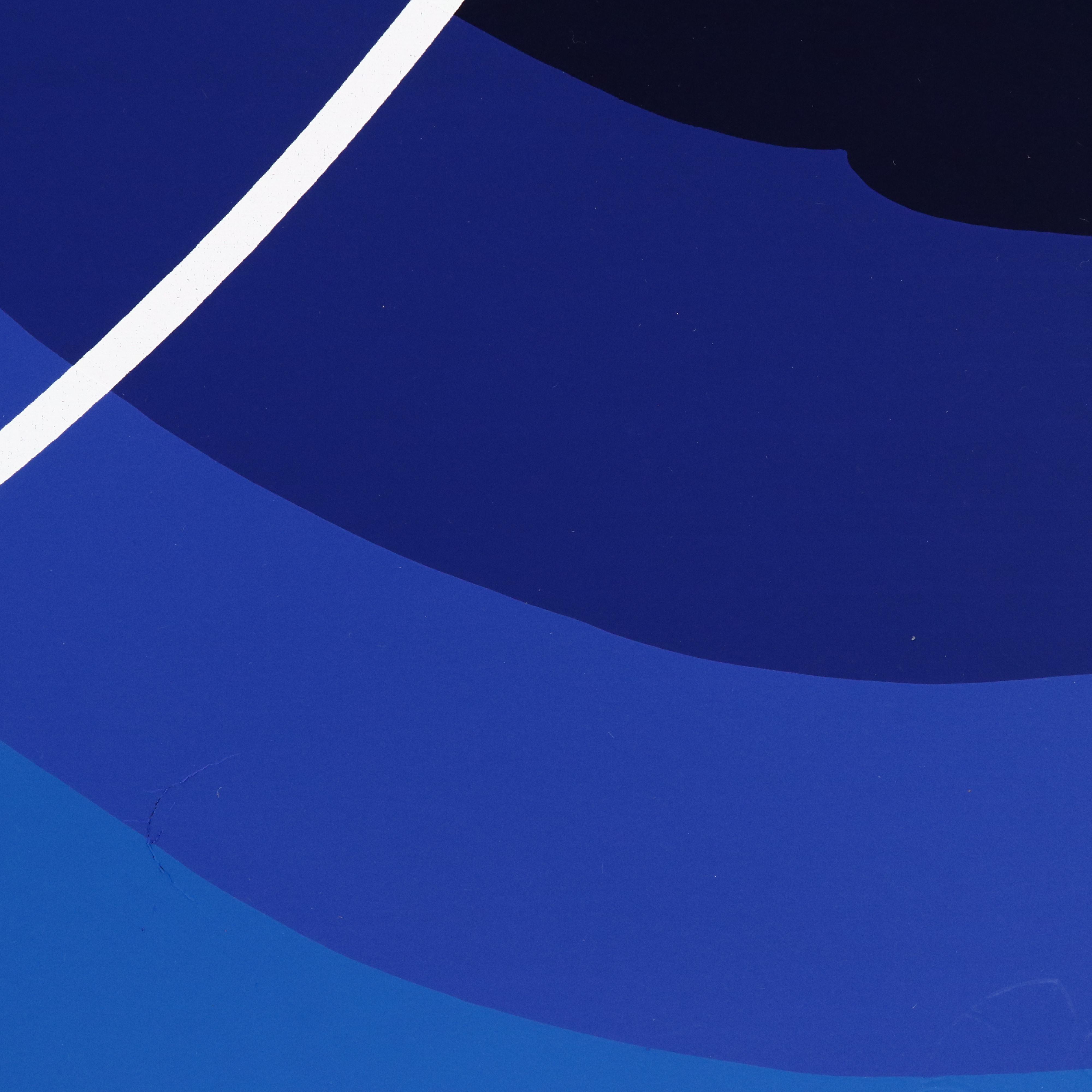 Thomas Whelan Benton Abstract Serigraph "White Cap," 1979