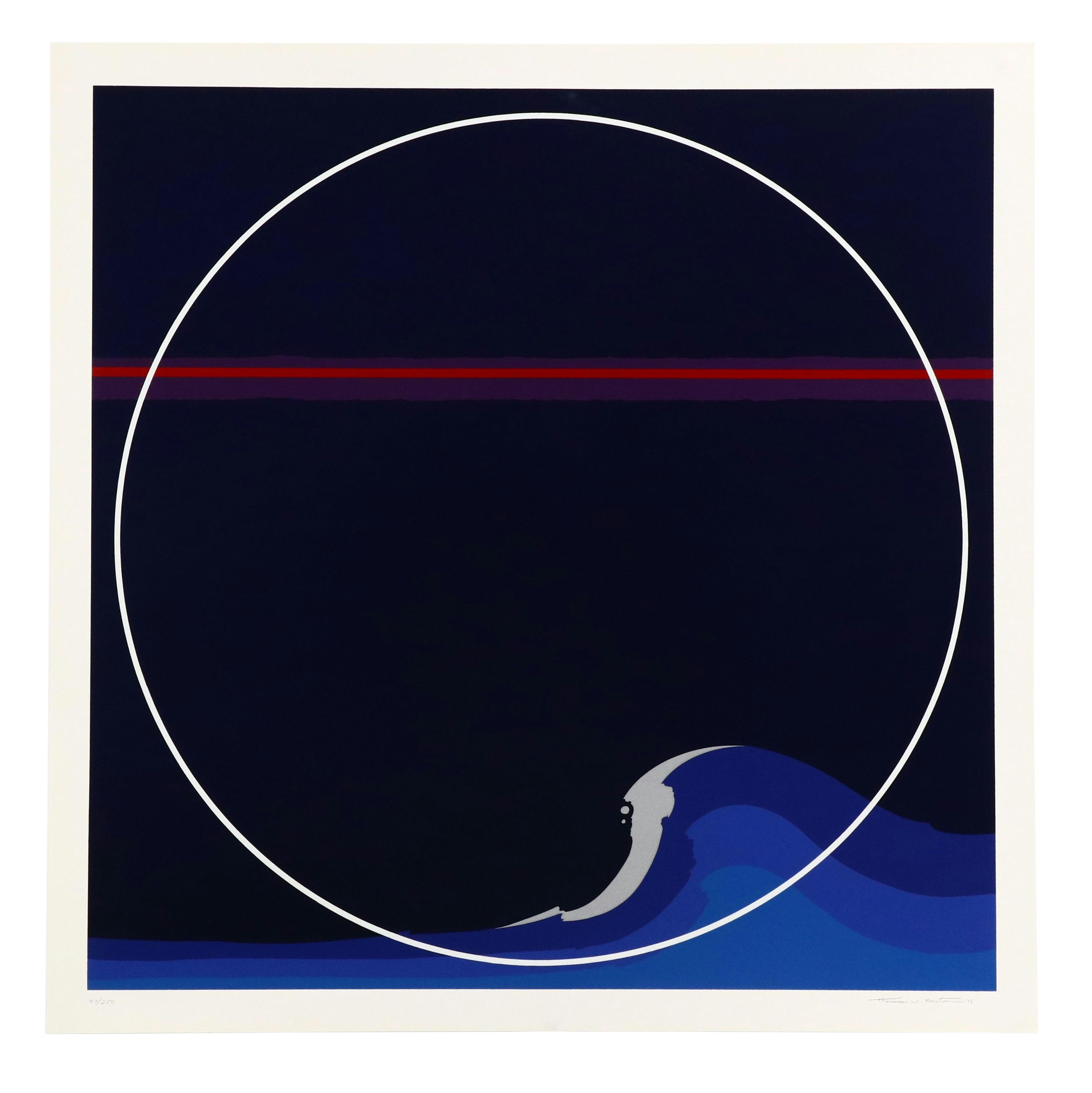 Thomas Whelan Benton Abstract Serigraph "White Cap," 1979