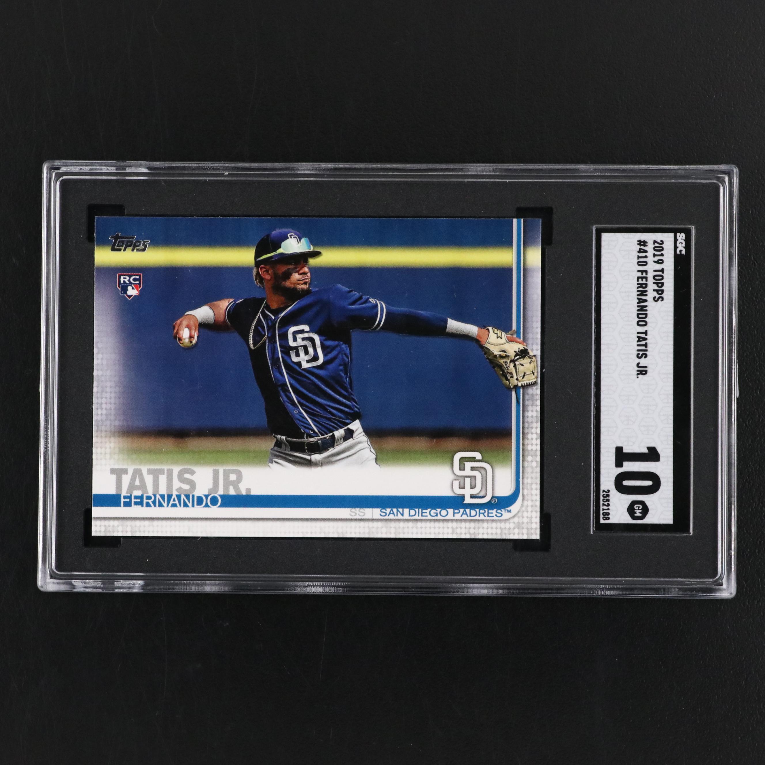 2019 Topps Fernando Tatis Jr. San Diego Padres Rookie Card Graded SGC 10