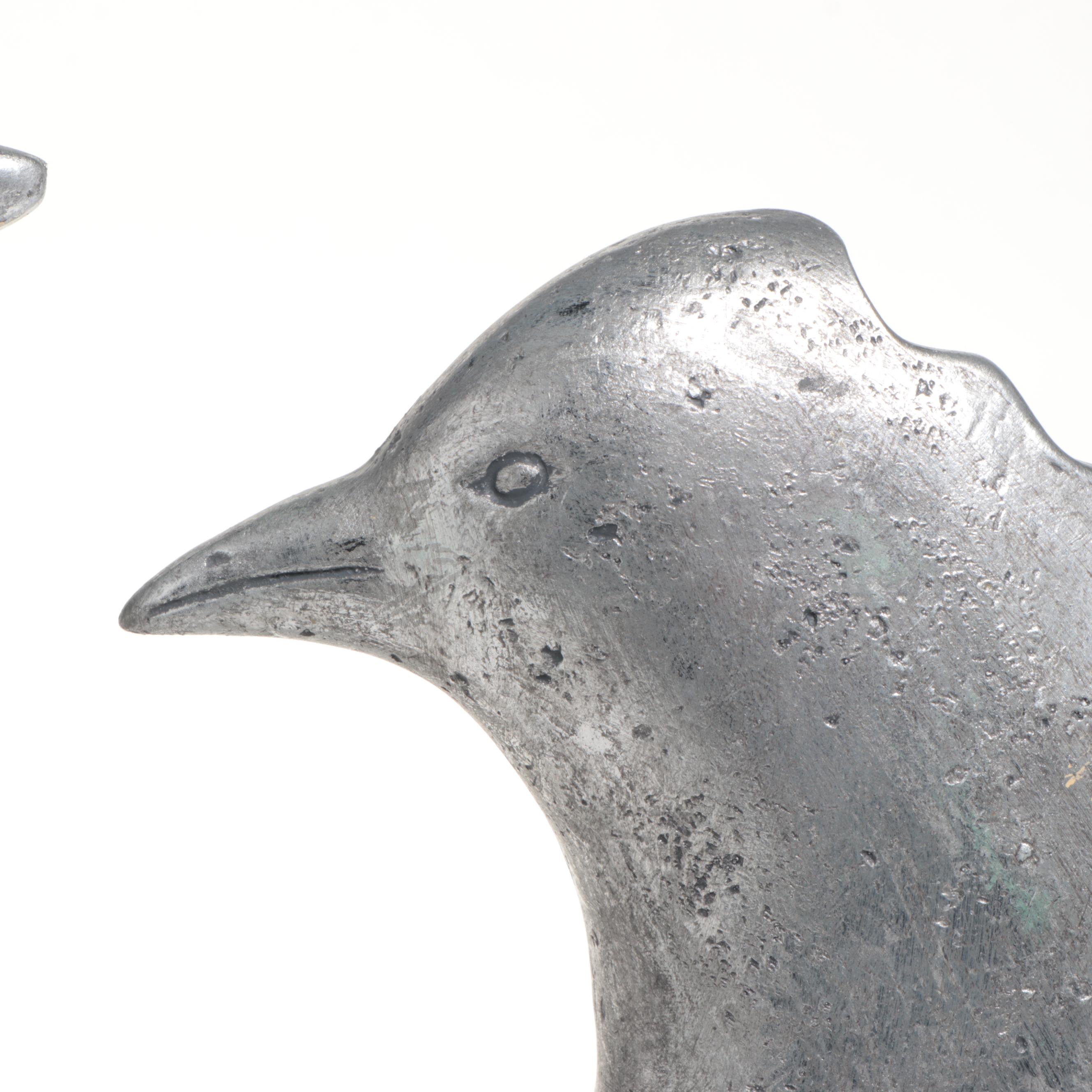 Billy Moon For Uttermost Isha Resin and Acrylic Silver Bird