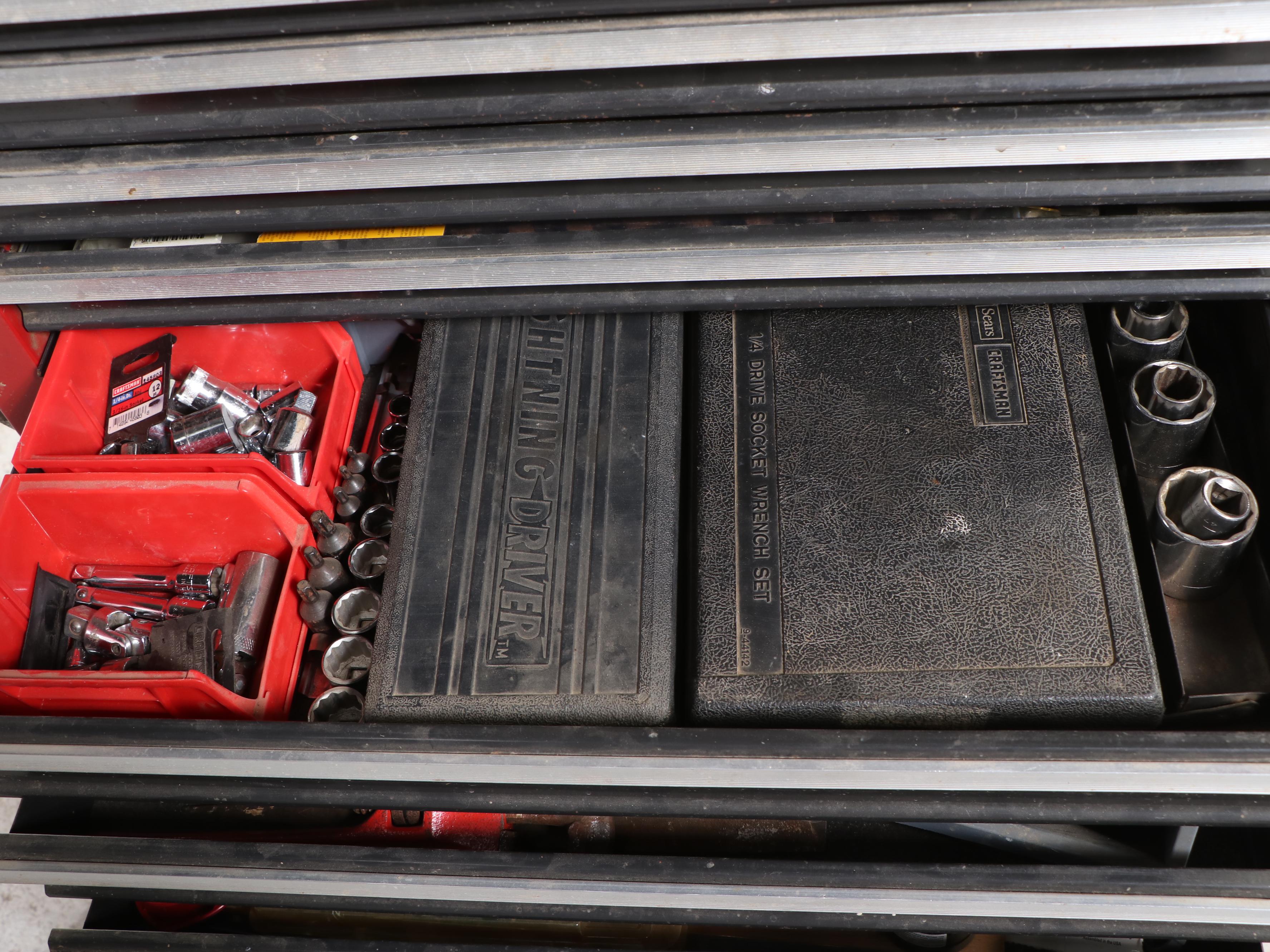 Craftsman Tool Chest, Pelican Hardshell Gun Case, AutoTrend Creeper, Hand Tools