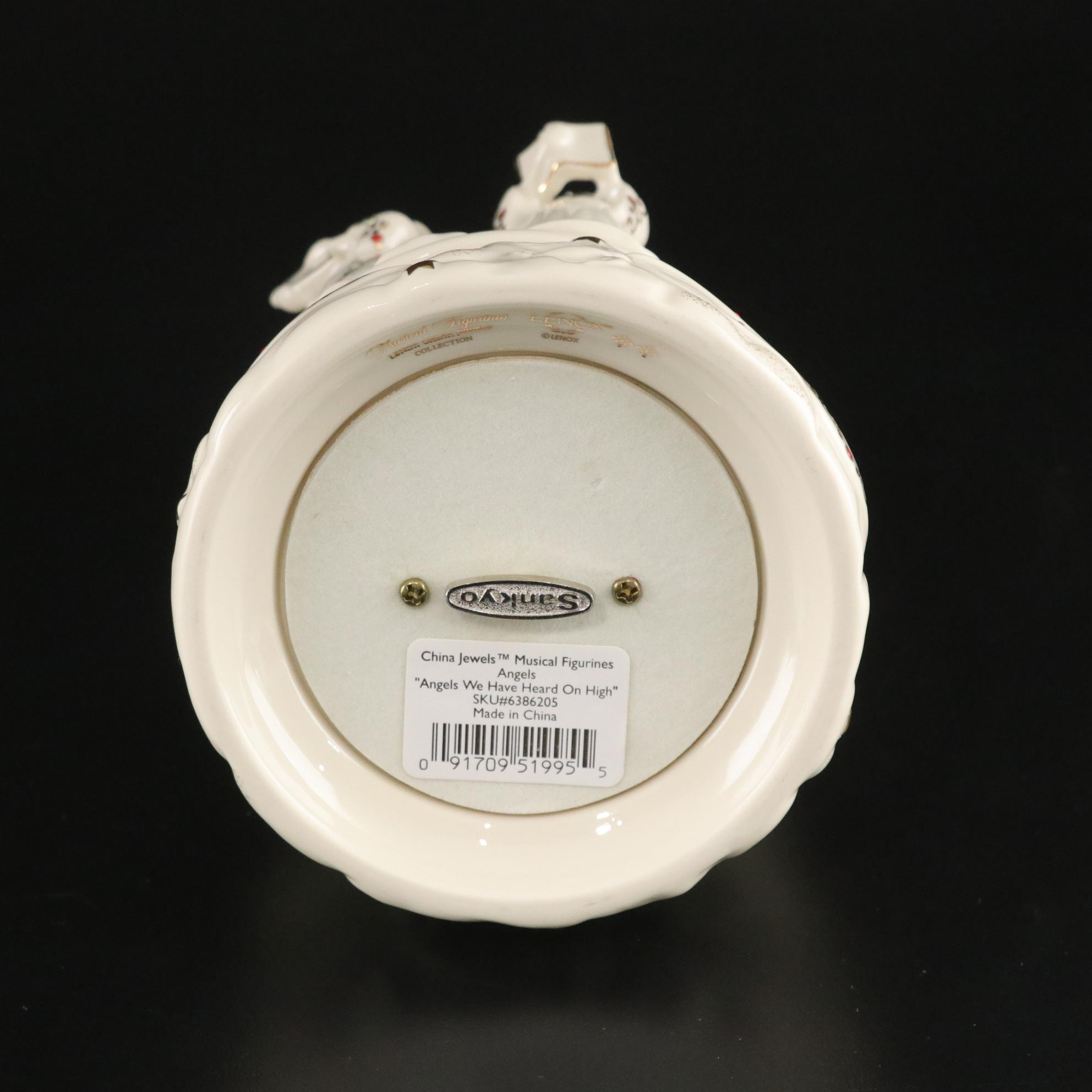 Lenox China Jewels "Angels" Musical Figurine with Waterford & More Crystal Decor