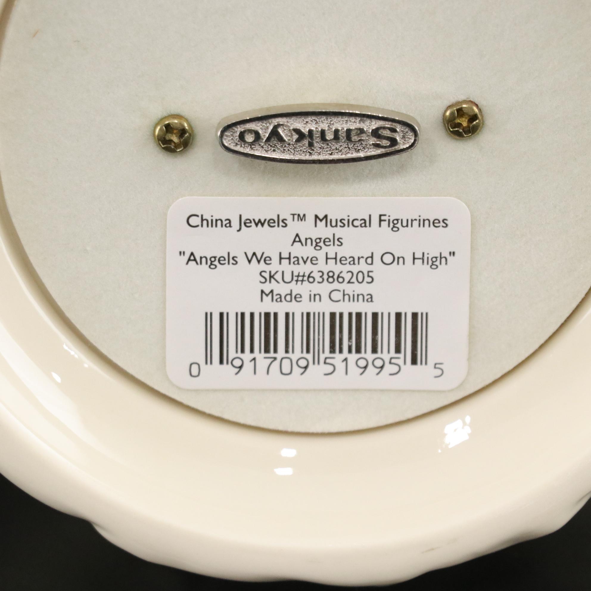 Lenox China Jewels "Angels" Musical Figurine with Waterford & More Crystal Decor