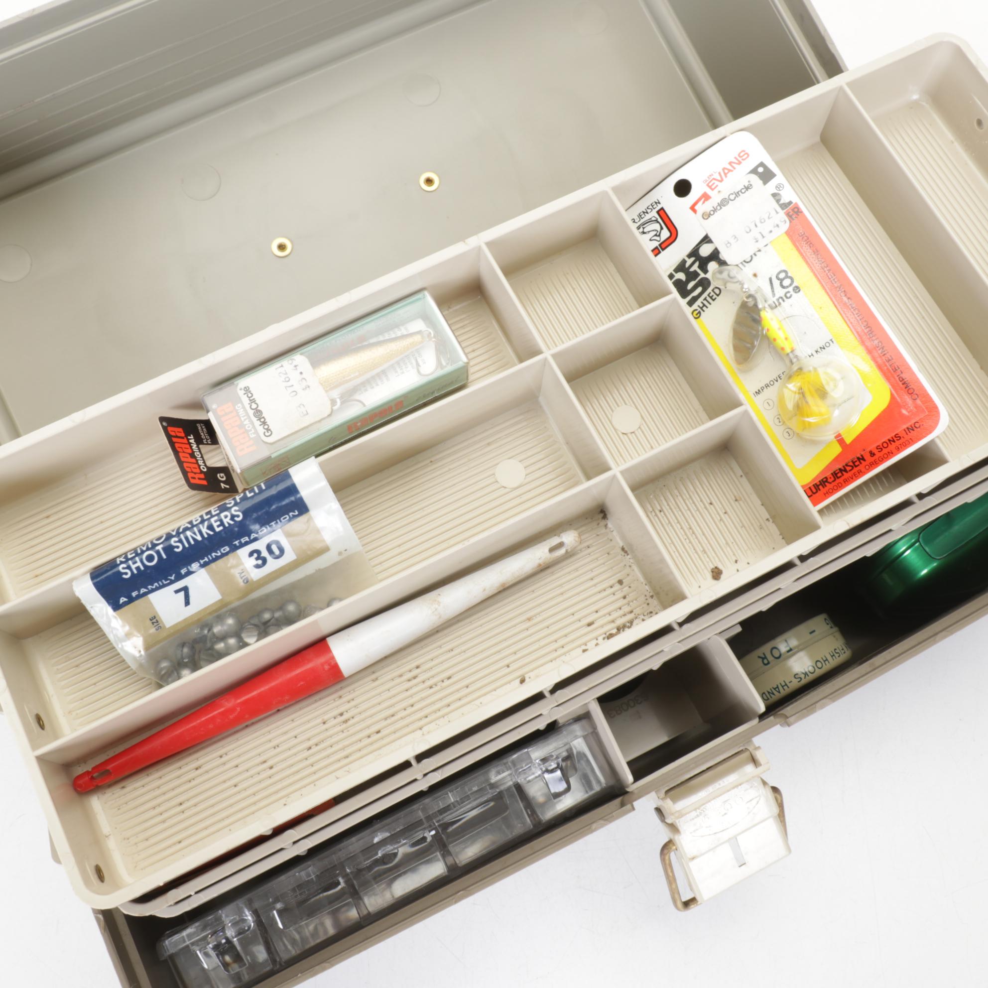 Plano Fold-Out Tackle Box with Fishing Lures, Hooks, Leaders and More