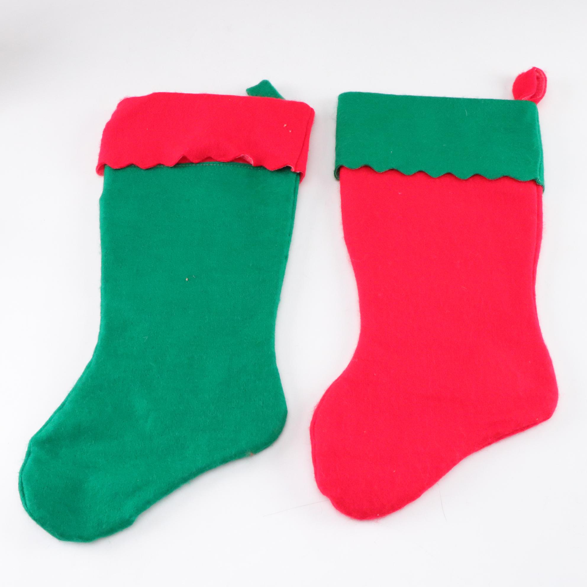 Winnie the Pooh Character Stockings and Ornament with Santa & Snowman Ornaments