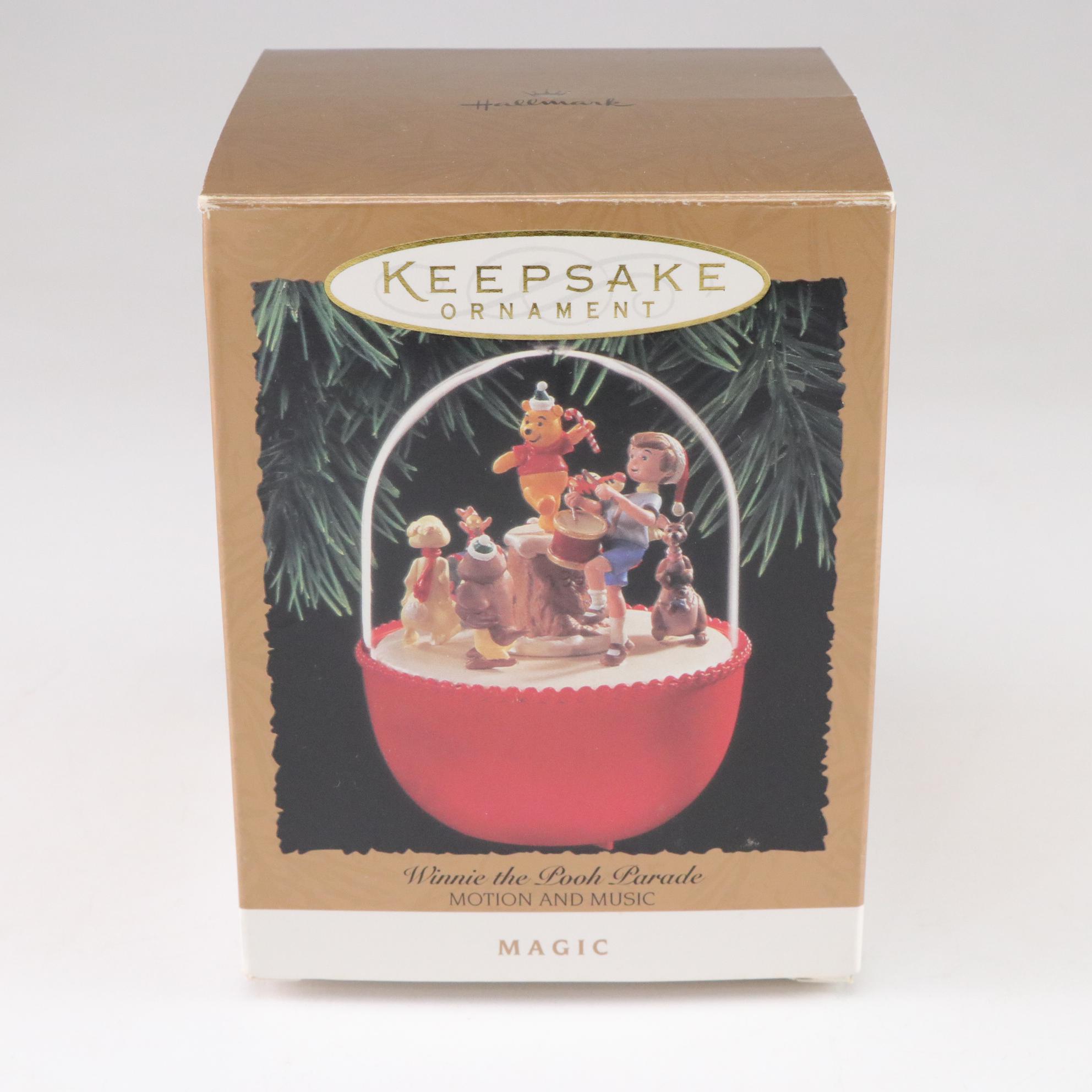 Winnie the Pooh Character Stockings and Ornament with Santa & Snowman Ornaments