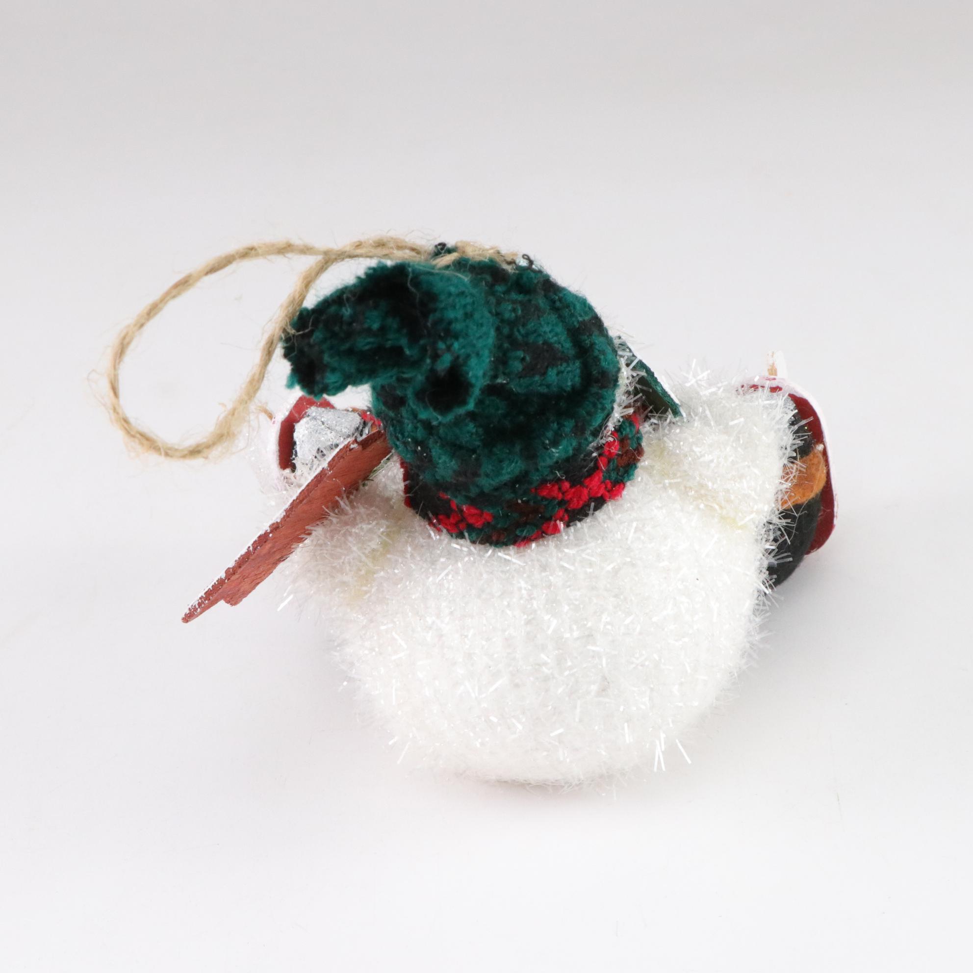 Winnie the Pooh Character Stockings and Ornament with Santa & Snowman Ornaments