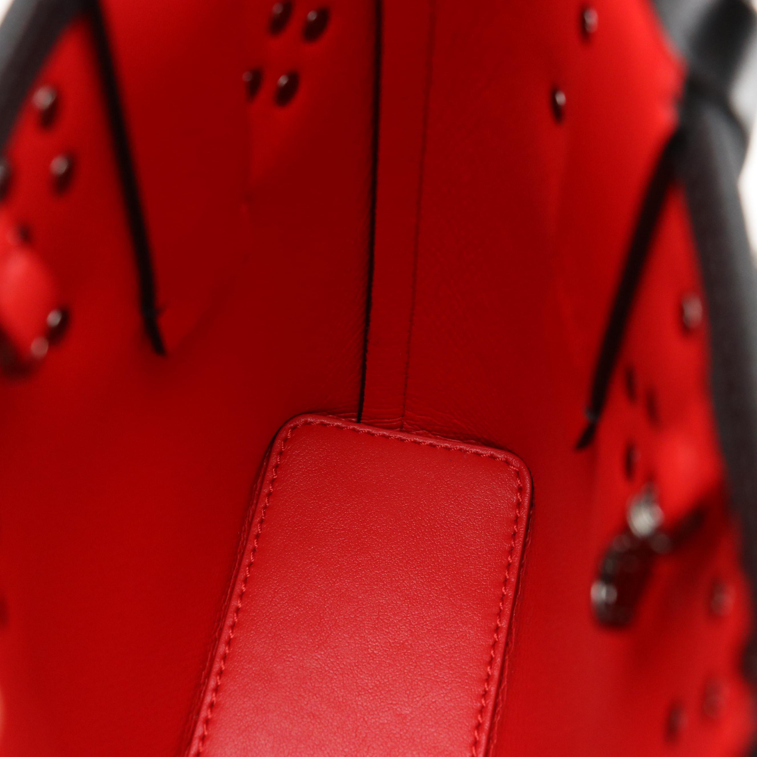 Christian Louboutin Cabata North/South Mini Tote in Spiked/Studded Leather