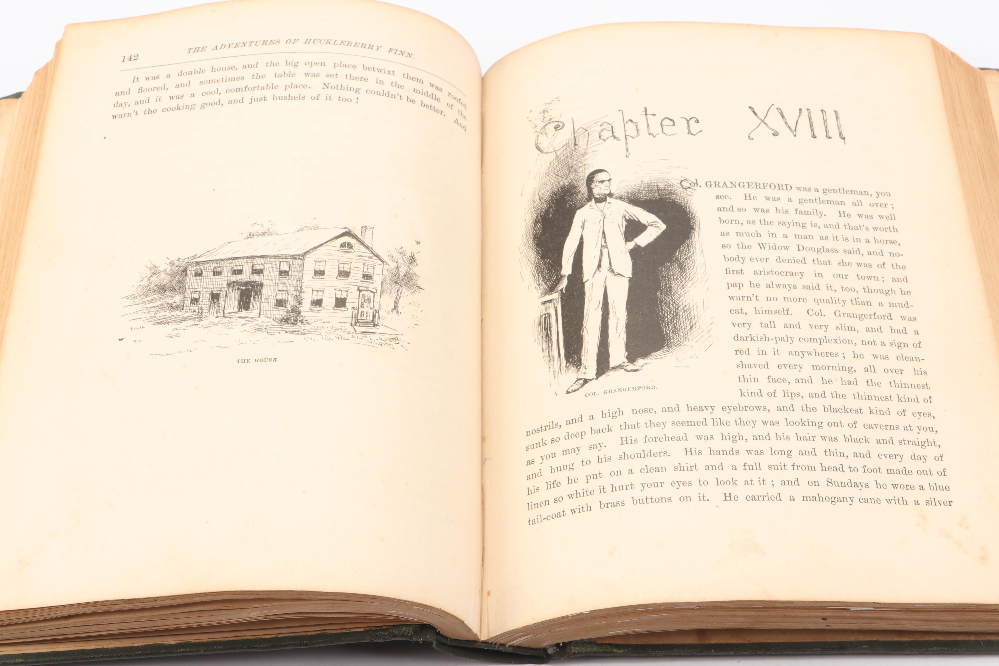 First American Edition, Third State "Huckleberry Finn" by Mark Twain, 1885