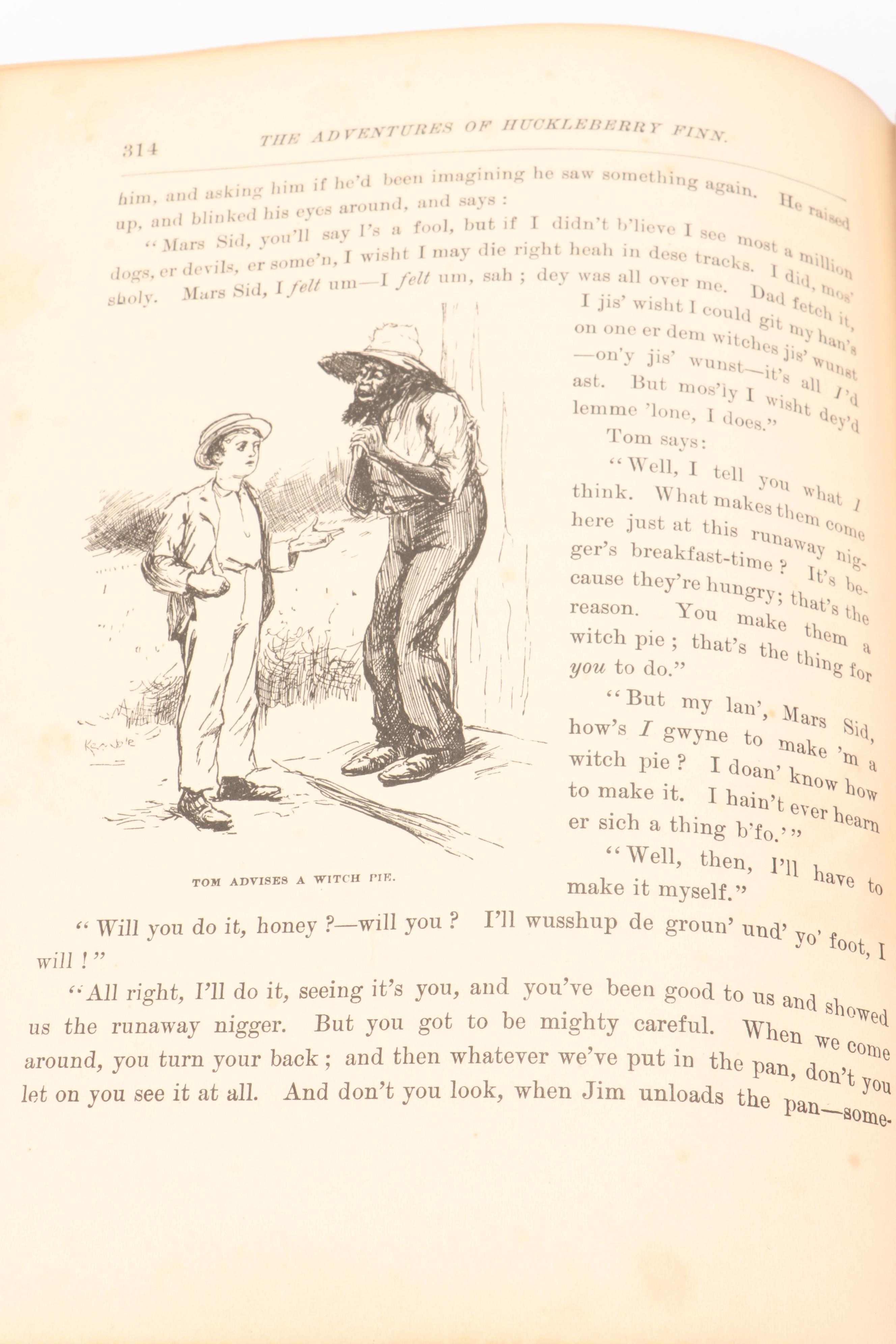 First American Edition, Third State "Huckleberry Finn" by Mark Twain, 1885