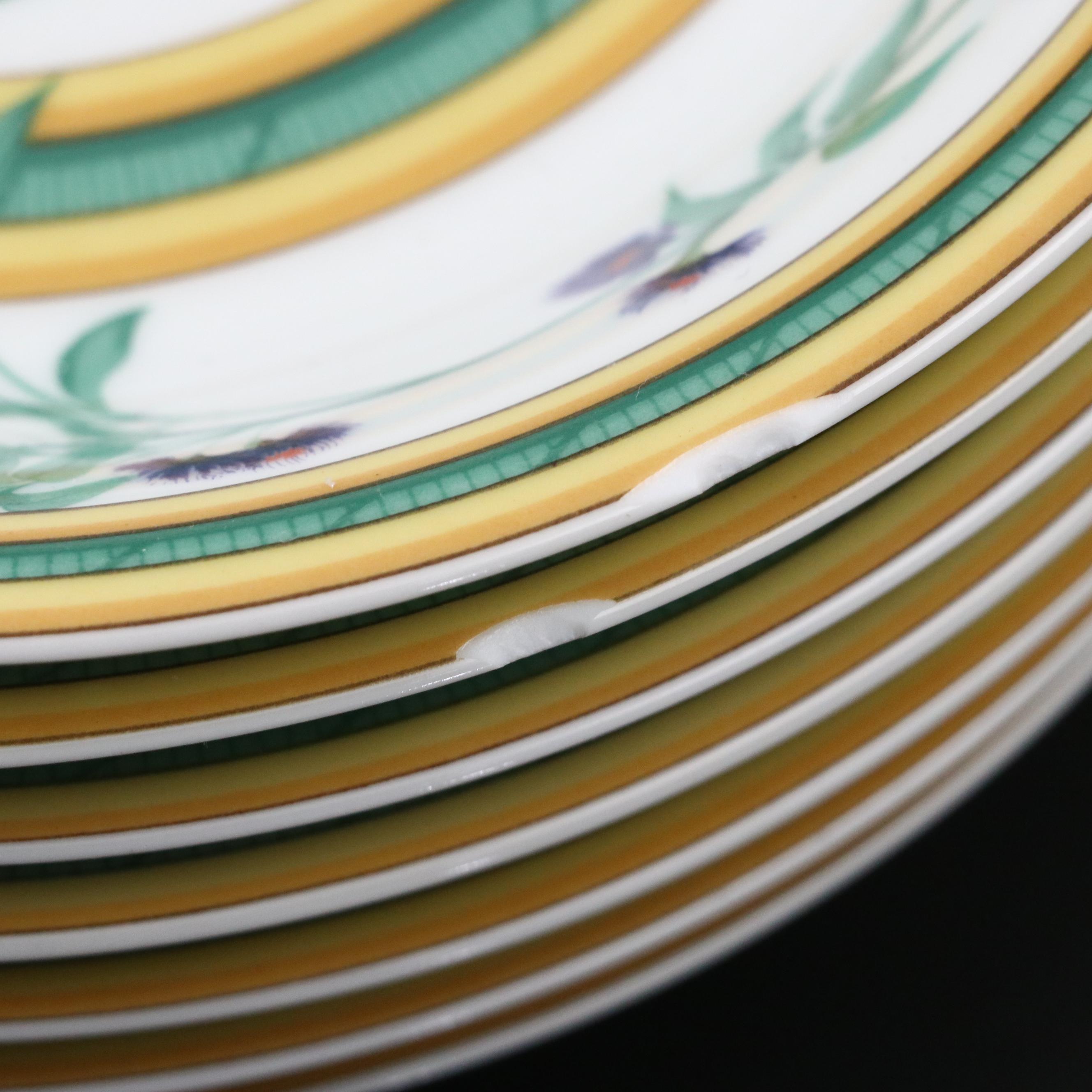 Hermès "Toucans" Porcelain Dinnerware and Planter, 1991–2017