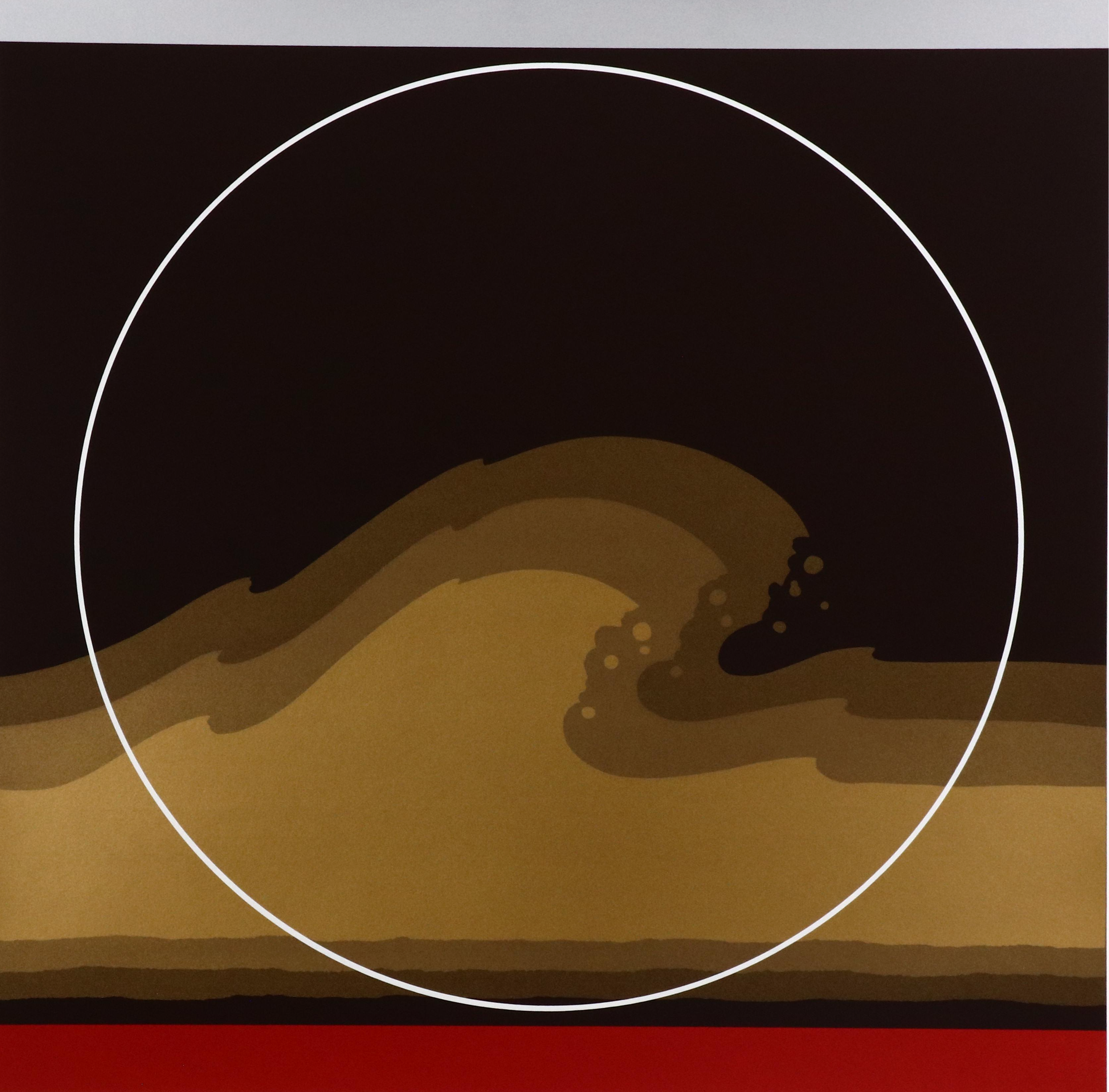 Thomas Whelan Benton Abstract Serigraph "Golden Waves," 1979