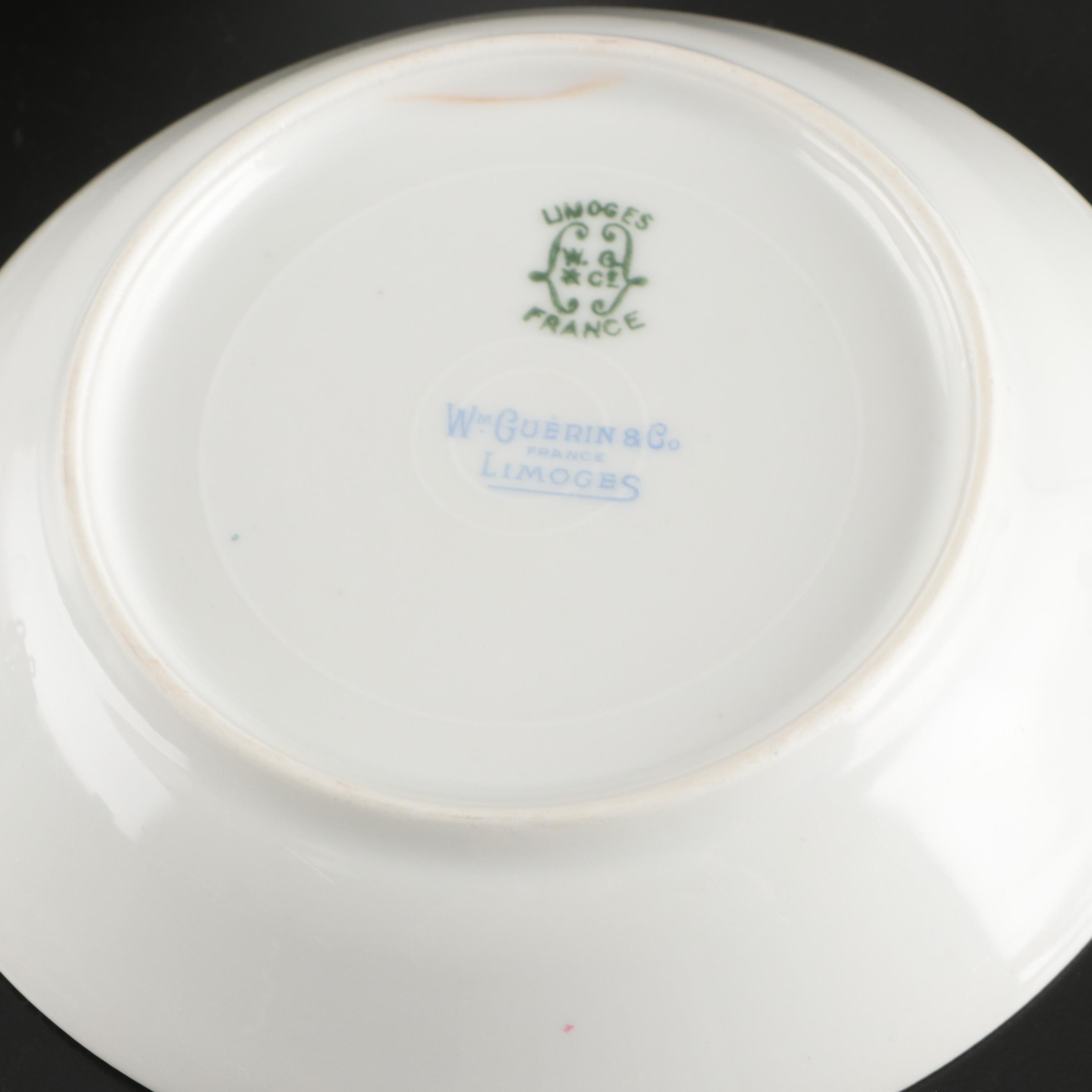 William Guerin & Co. and Other Limoges Porcelain Tableware