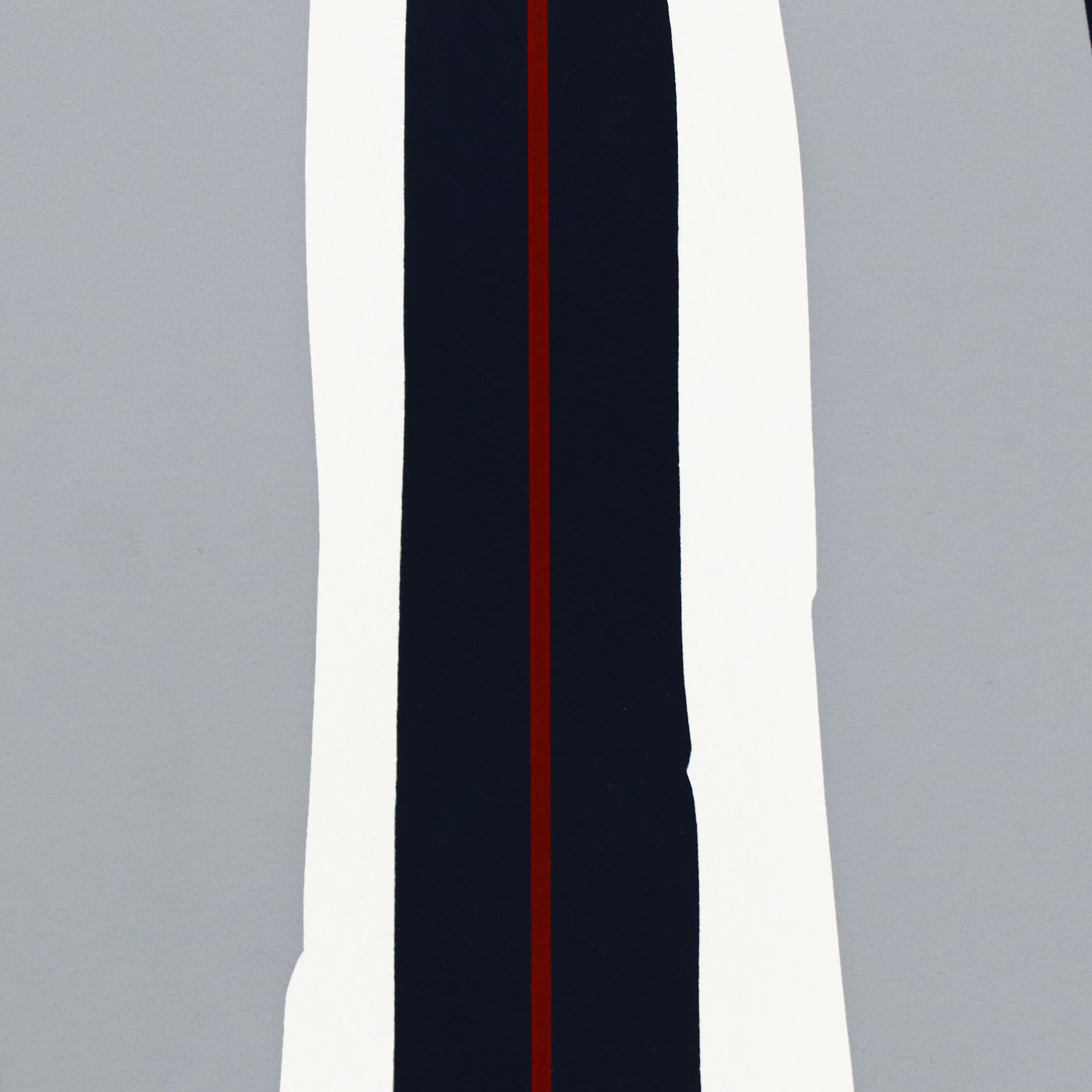 Thomas Whelan Benton Abstract Serigraph "Earthline Red," 1981